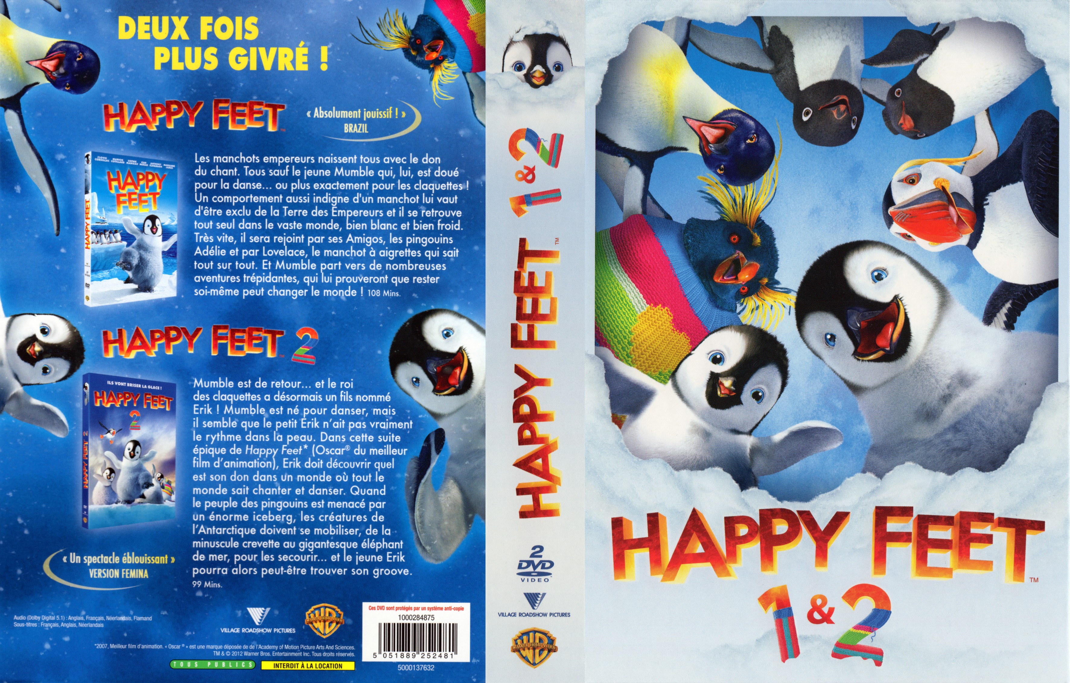 Jaquette DVD Happy feet 1 & 2 COFFRET