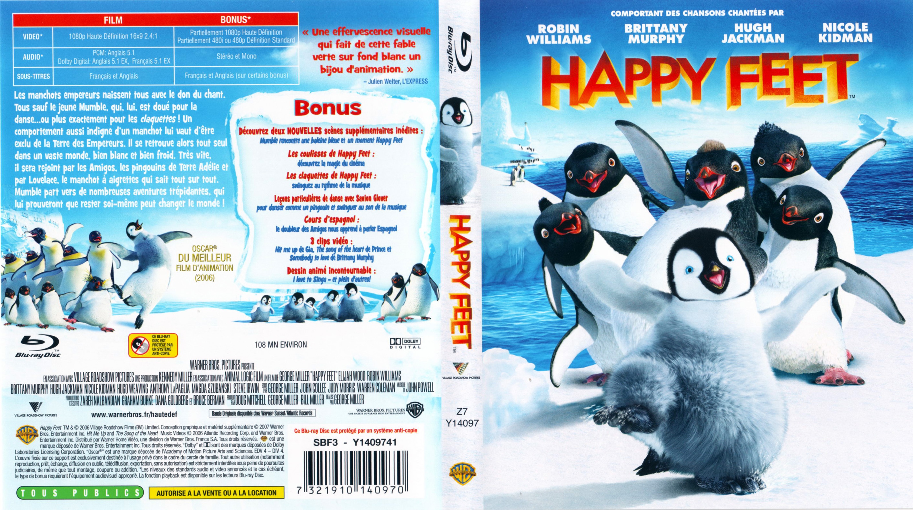 Jaquette DVD Happy feet (BLU-RAY)