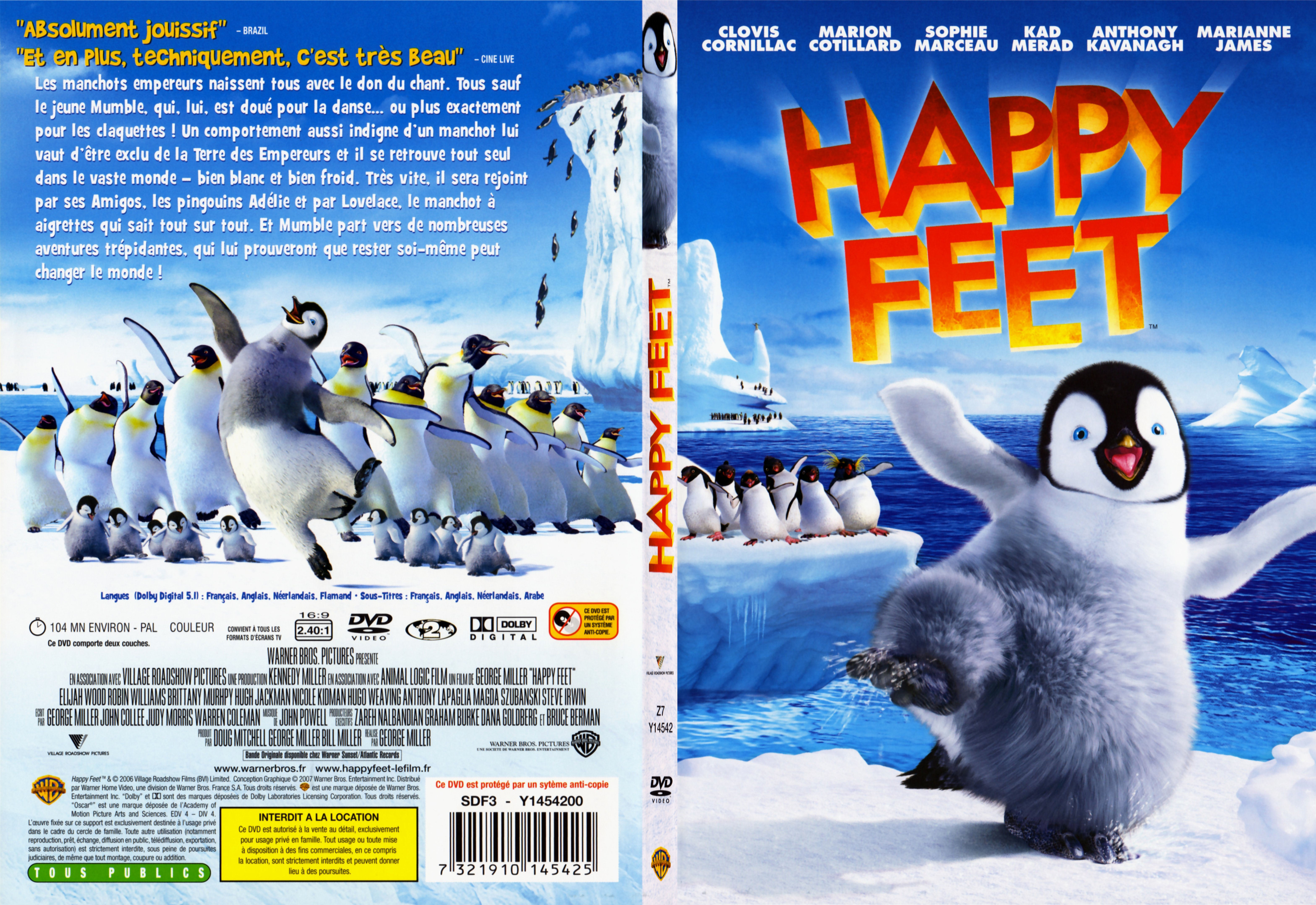 Jaquette DVD Happy feet - SLIM