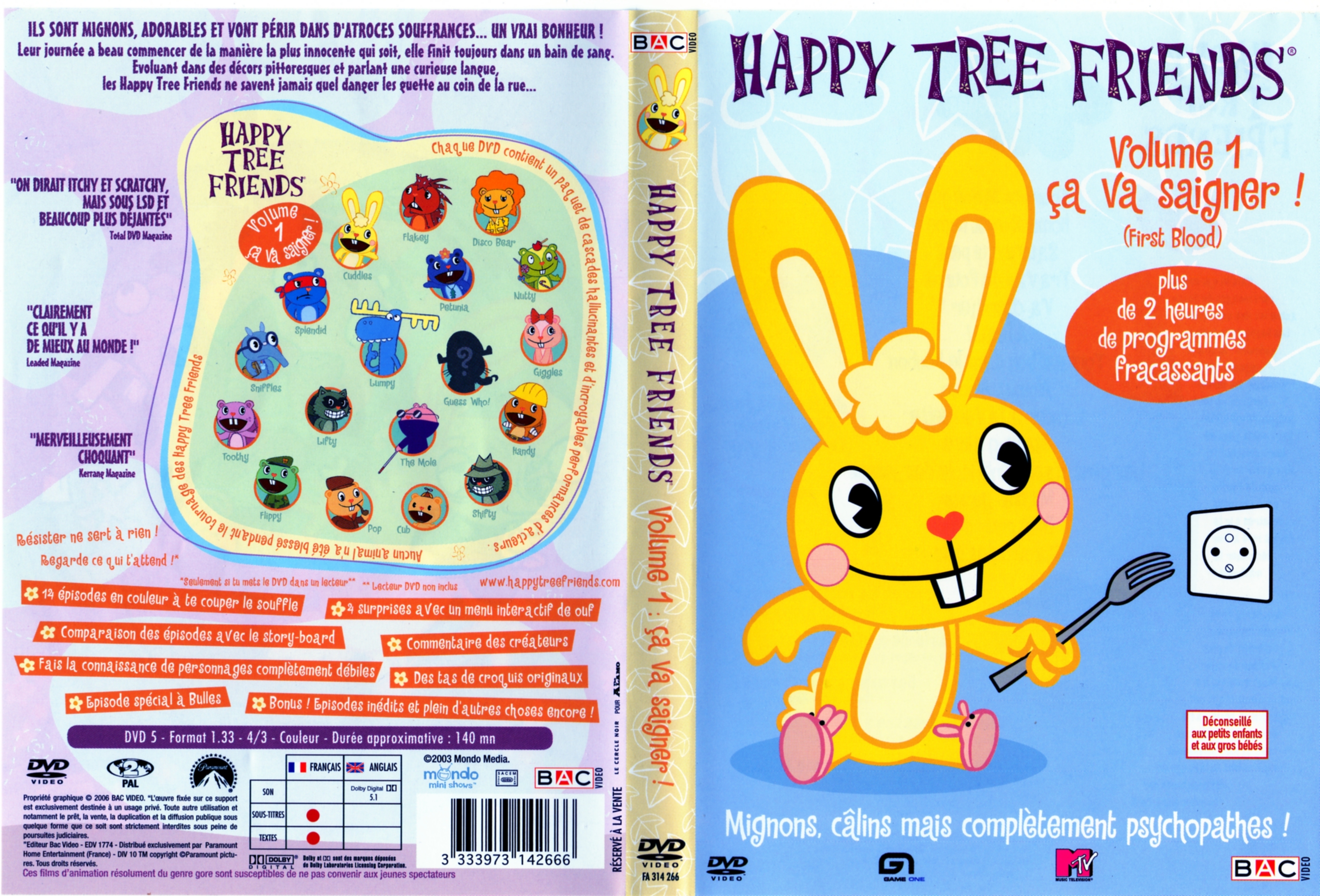 Jaquette DVD Happy tree friends vol 1