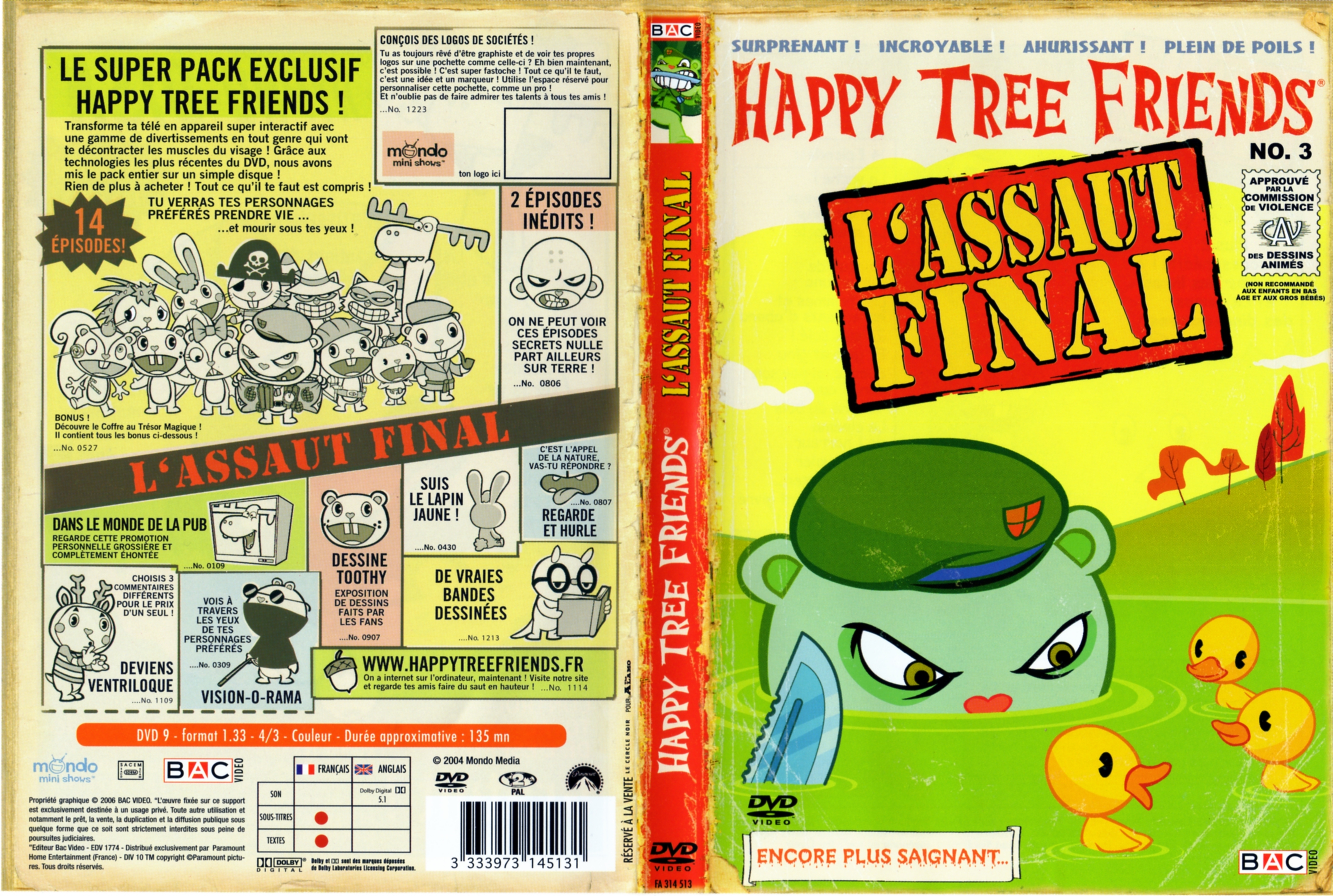 Jaquette DVD Happy tree friends vol 3