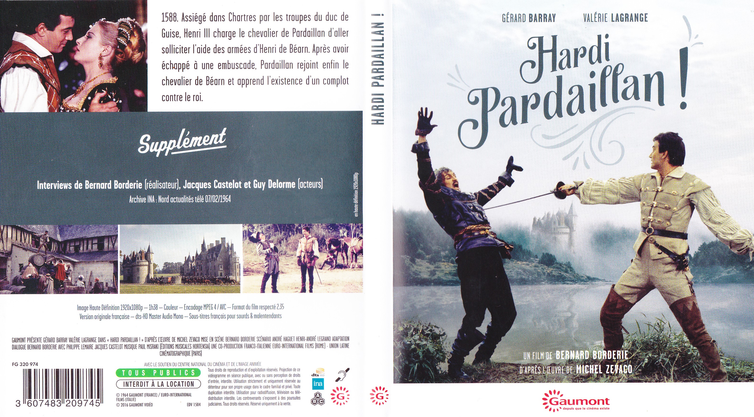 Jaquette DVD Hardi pardaillan (BLU-RAY)
