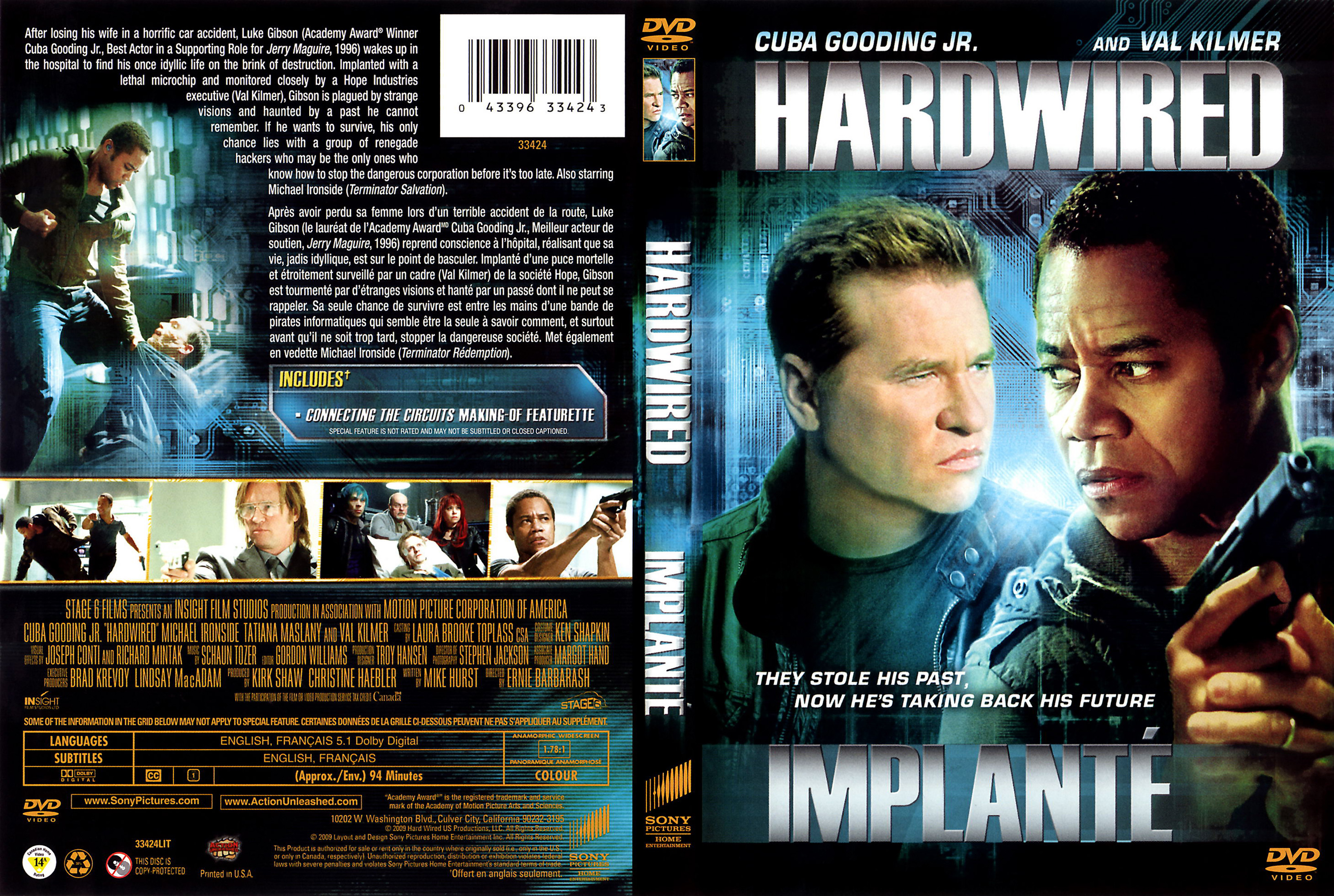 Jaquette DVD Hardwired - Implant (Canadienne)