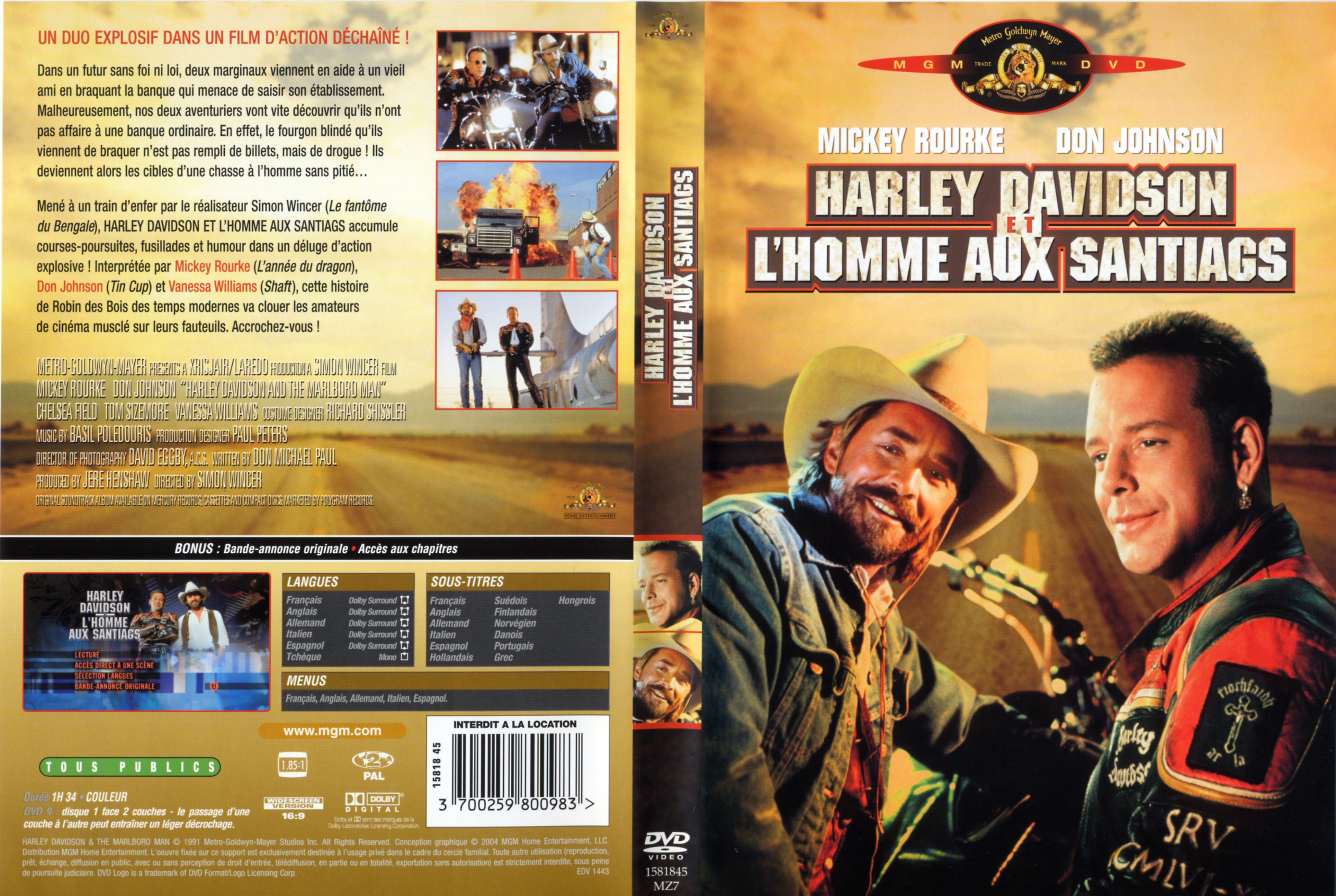 Jaquette DVD Harley Davidson et l