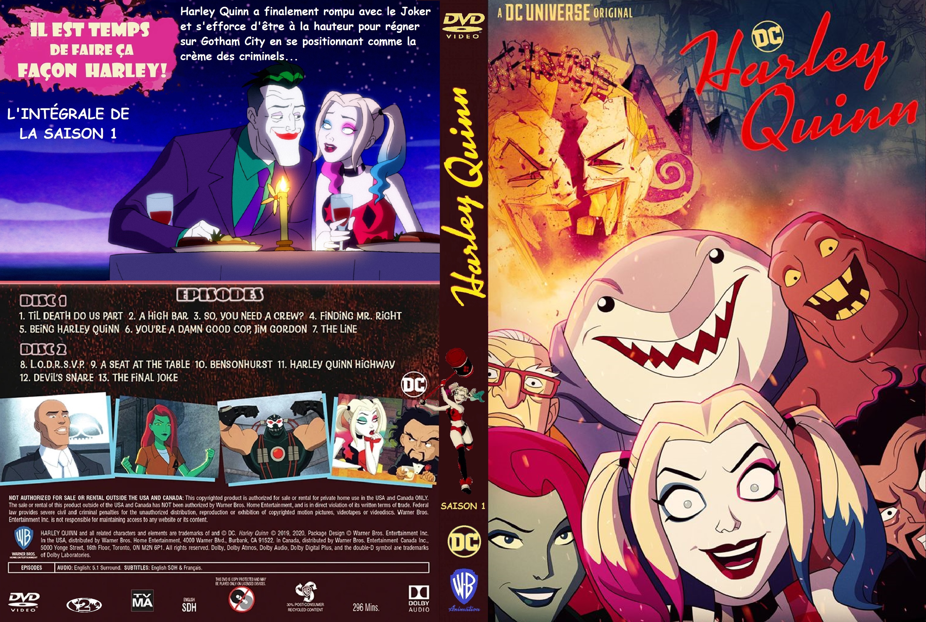 Jaquette DVD Harley Quinn saison 1 custom v2