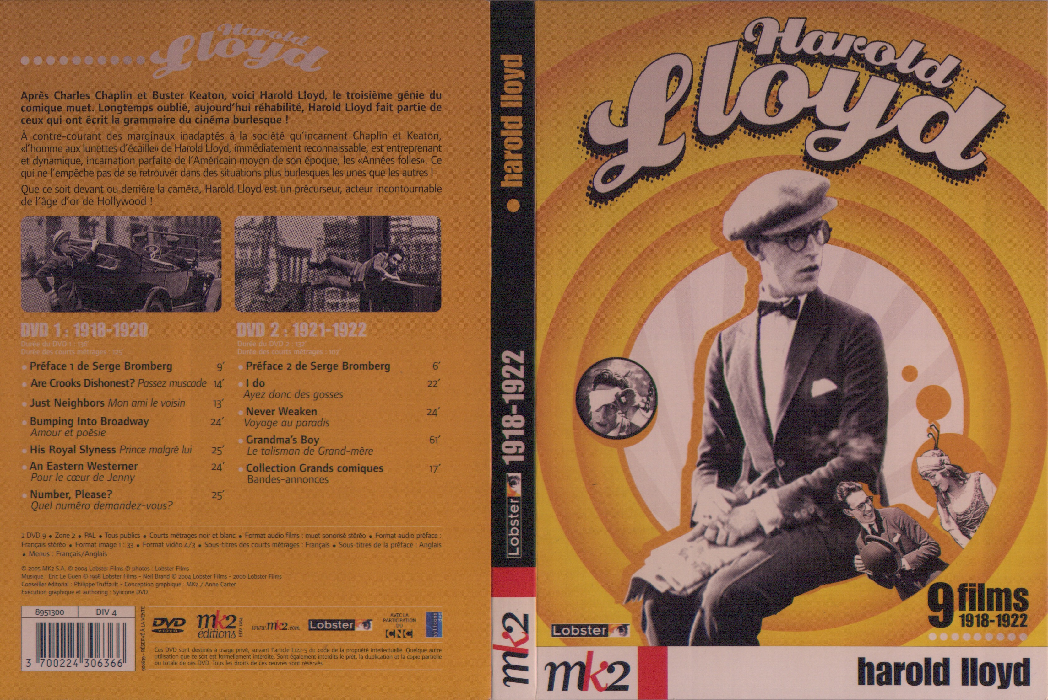Jaquette DVD Harold Lloyd 9 films