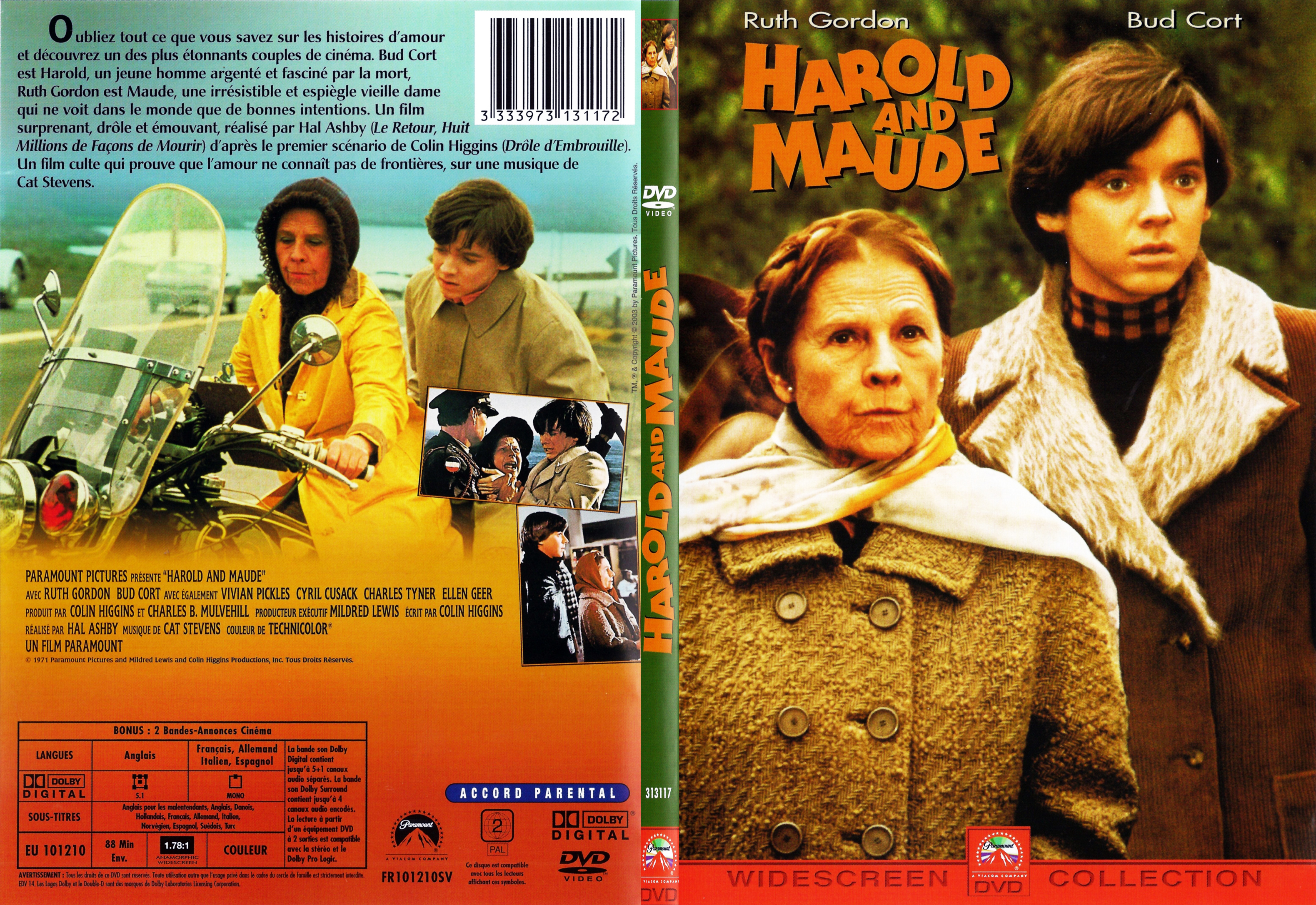 Jaquette DVD Harold Maude - SLIM