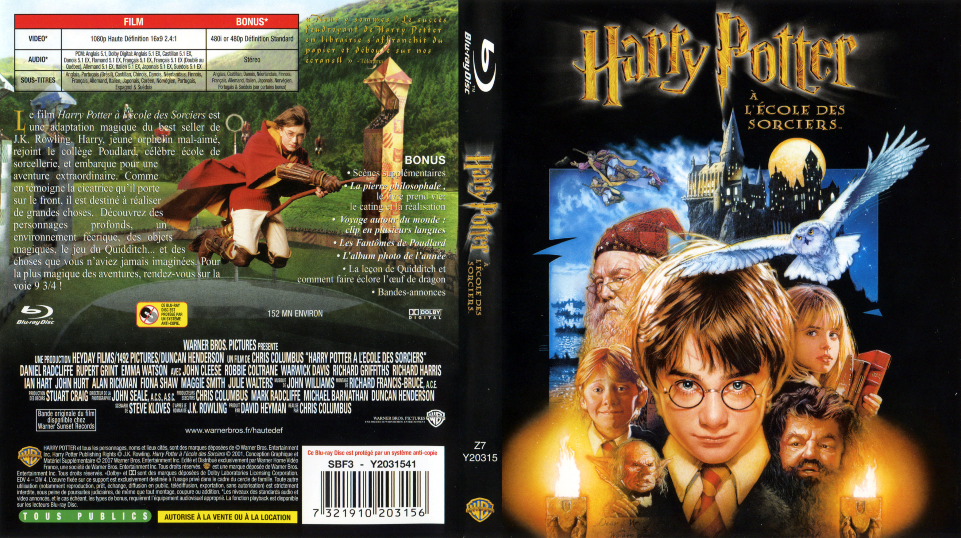Jaquette DVD Harry Potter  l