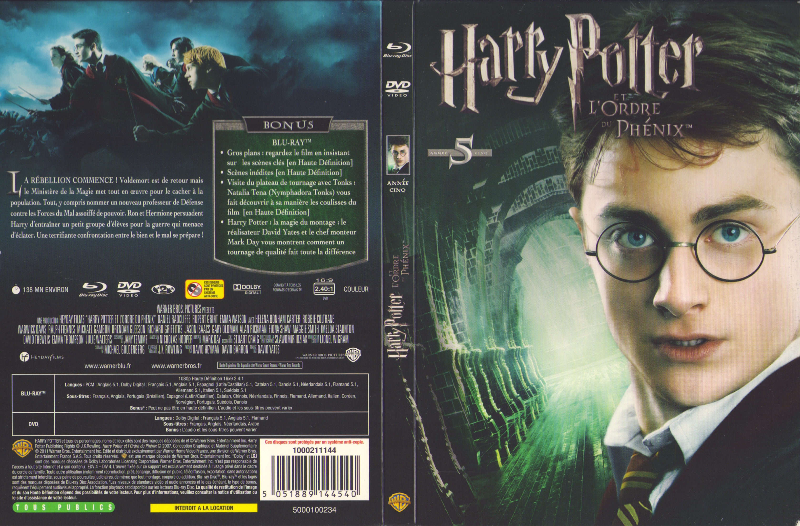 Jaquette DVD Harry Potter et l