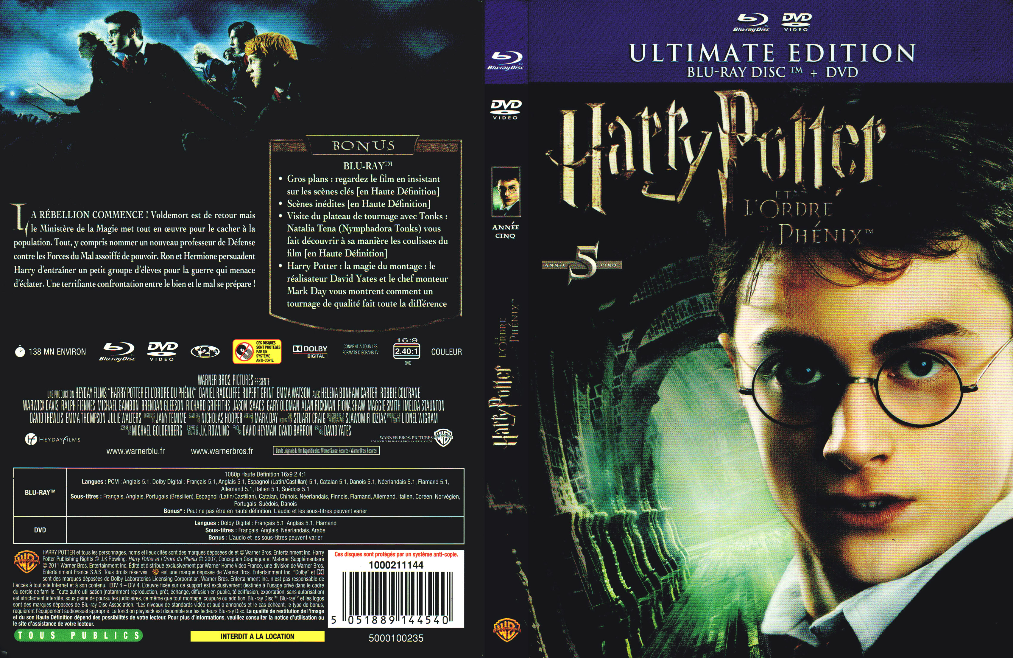 Jaquette DVD Harry Potter et l