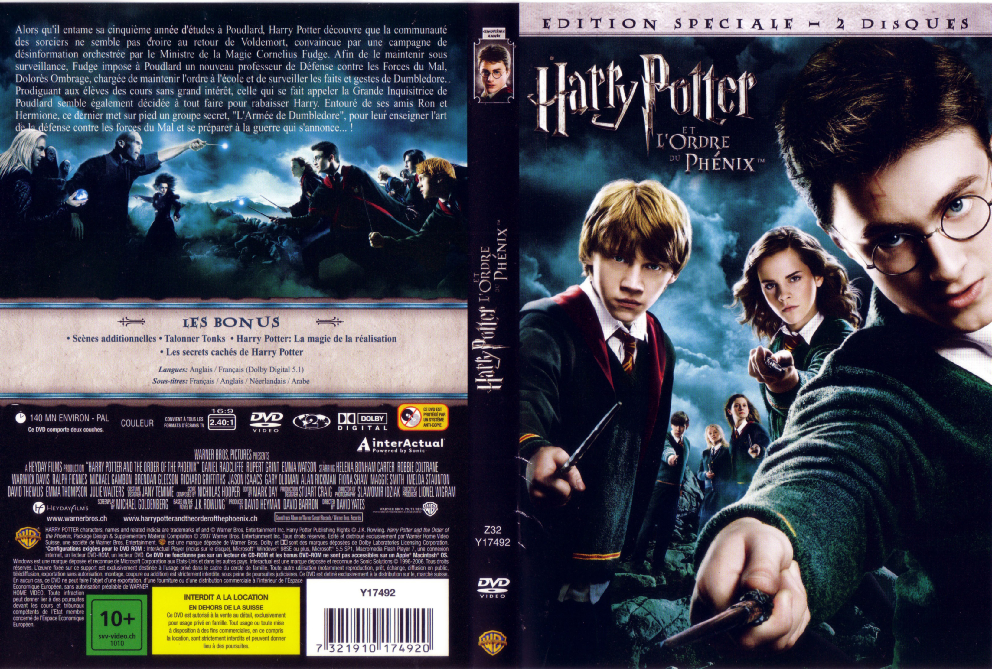 Jaquette DVD Harry Potter et l