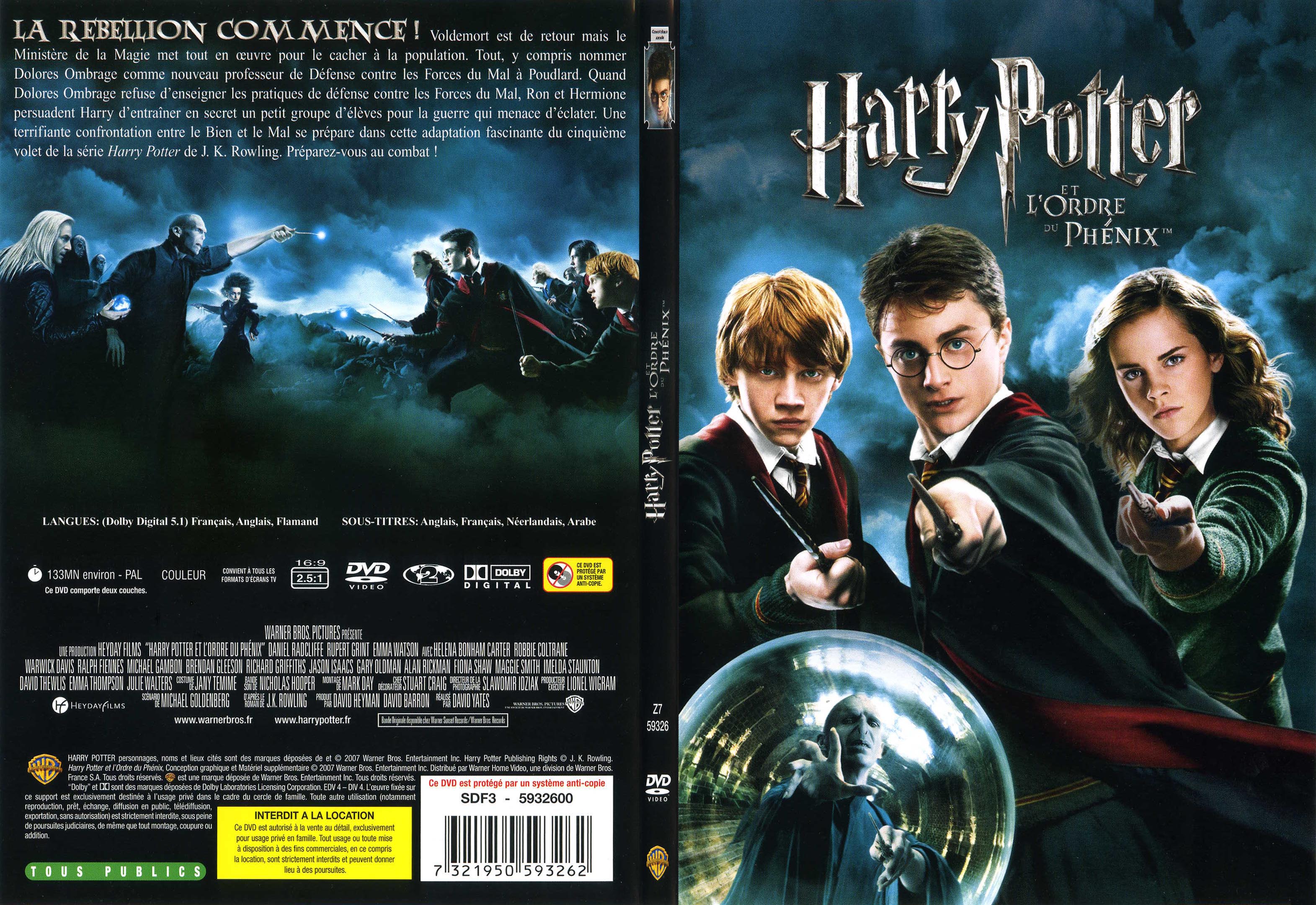 Jaquette DVD Harry Potter et l