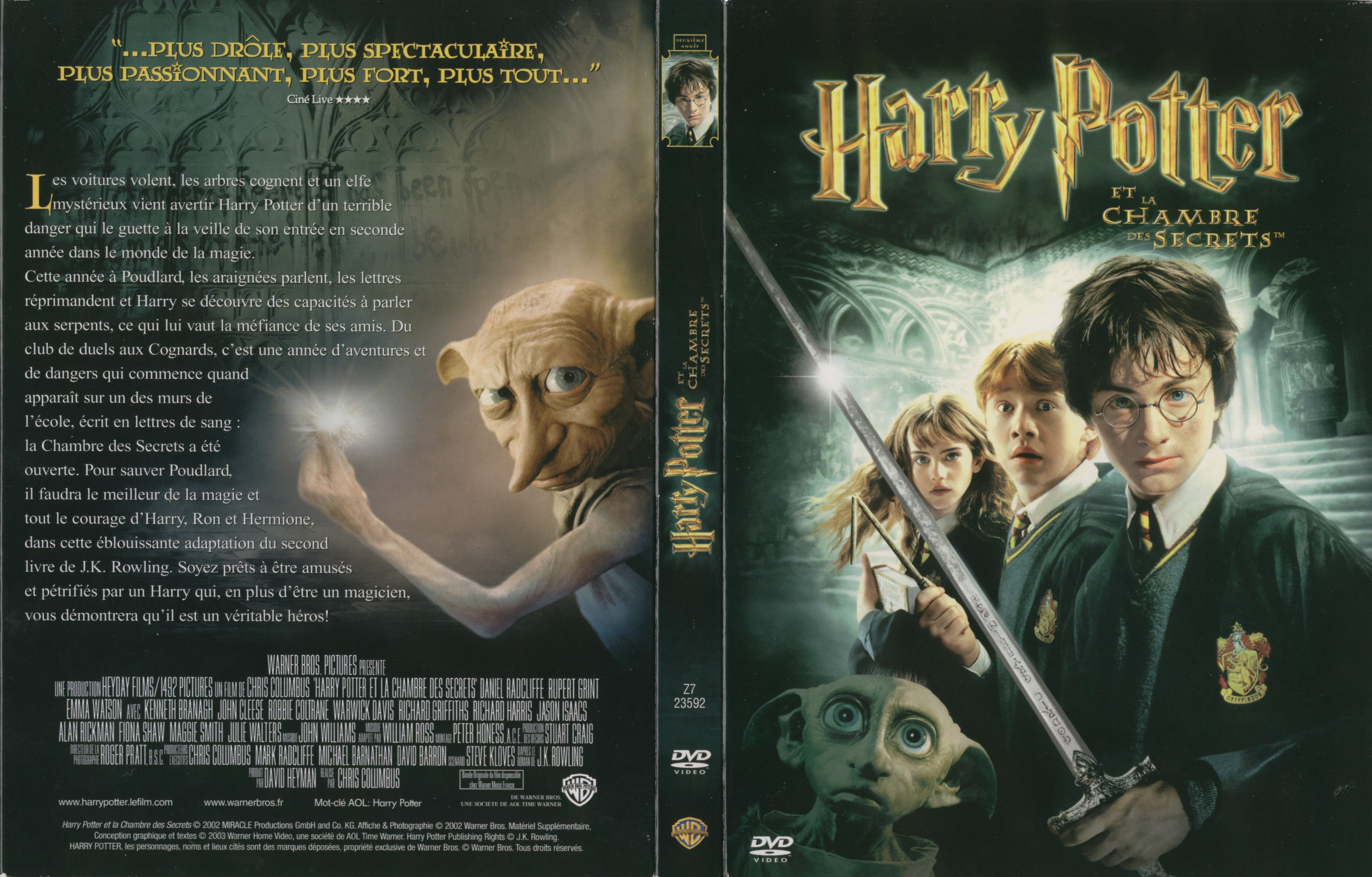 Jaquette DVD Harry Potter et la chambre des secrets v2