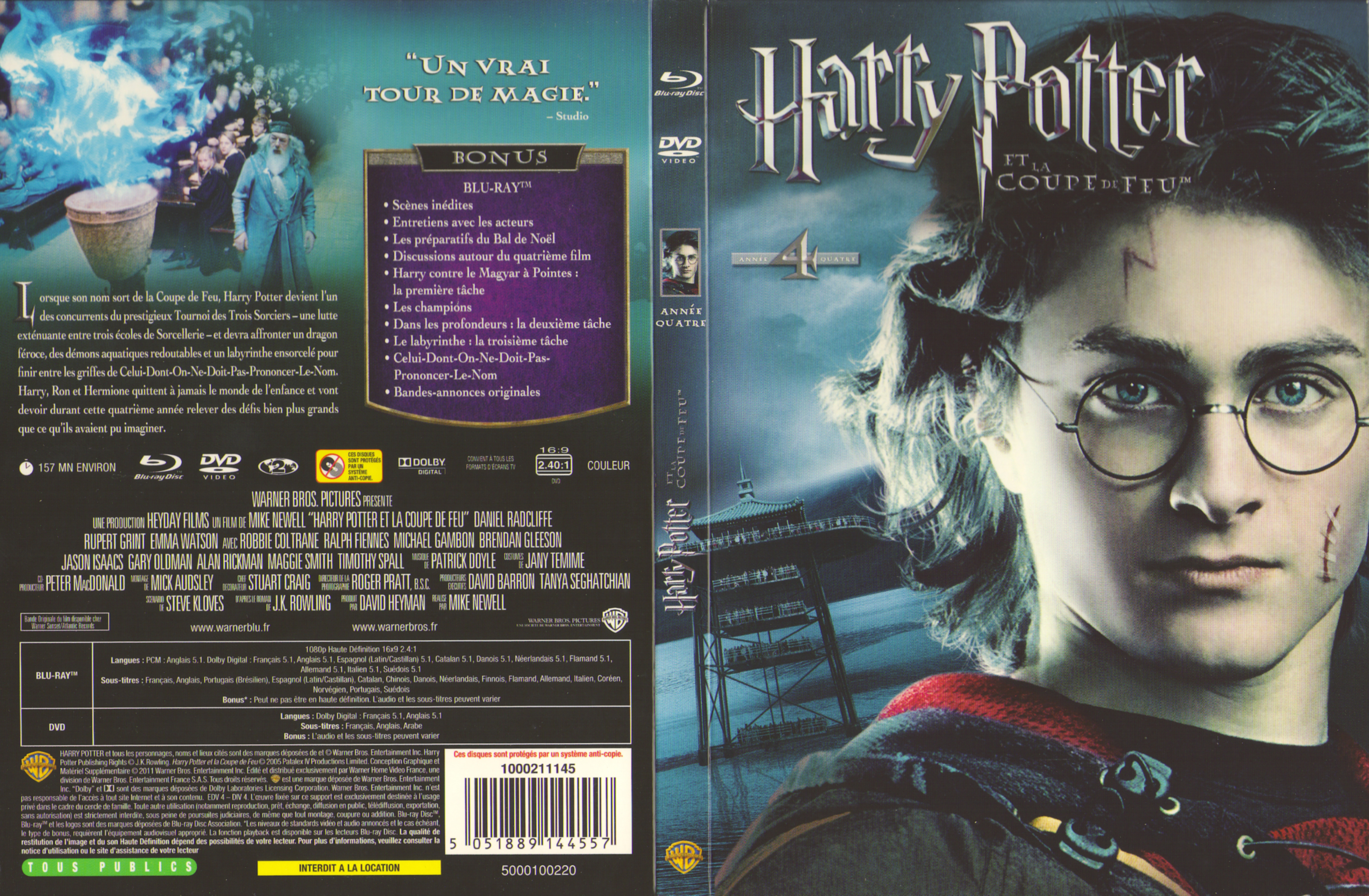 Jaquette DVD Harry Potter et la coupe de feu (BLU-RAY)