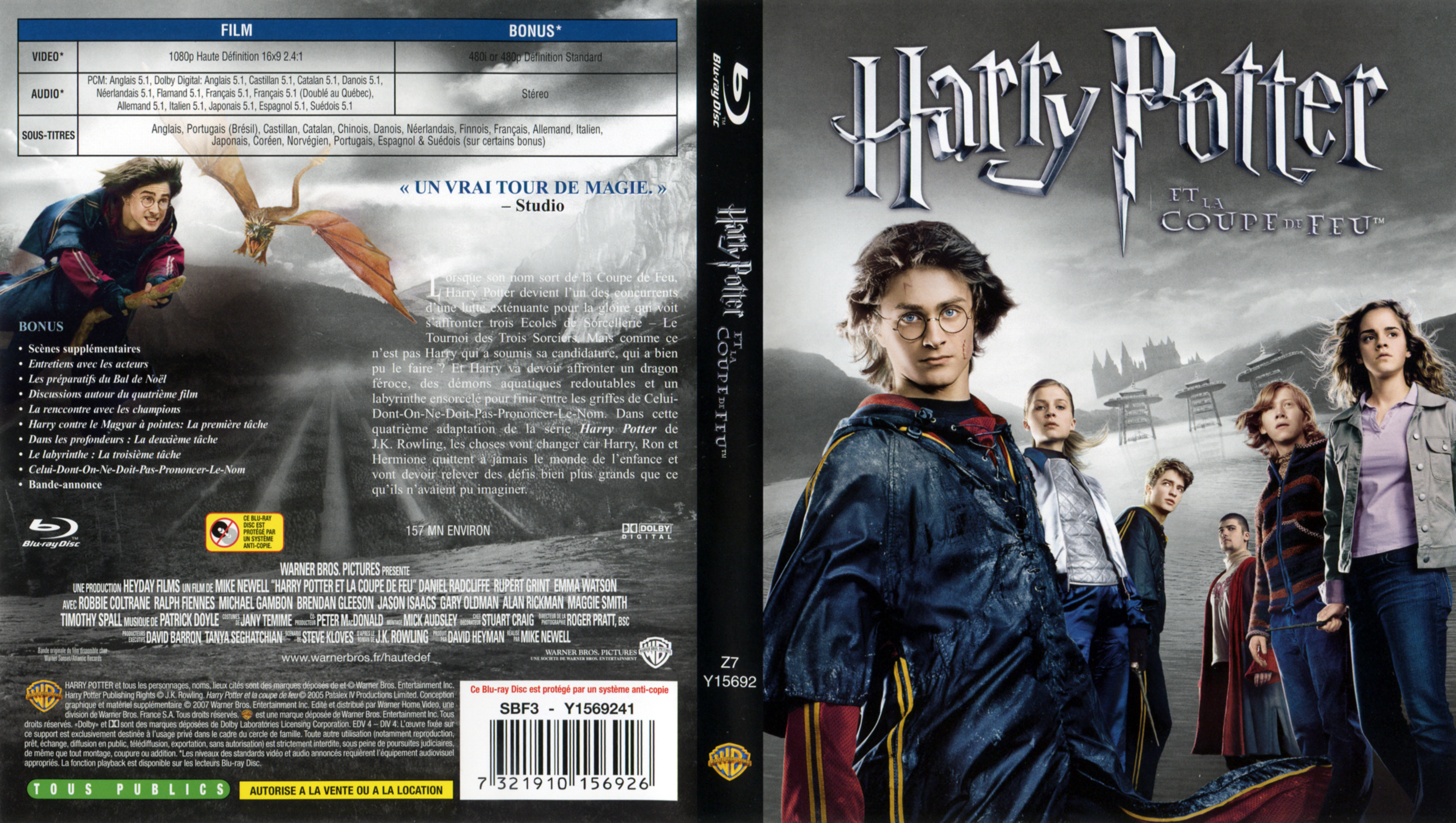 Jaquette DVD Harry Potter et la coupe de feu (BLU-RAY) v2