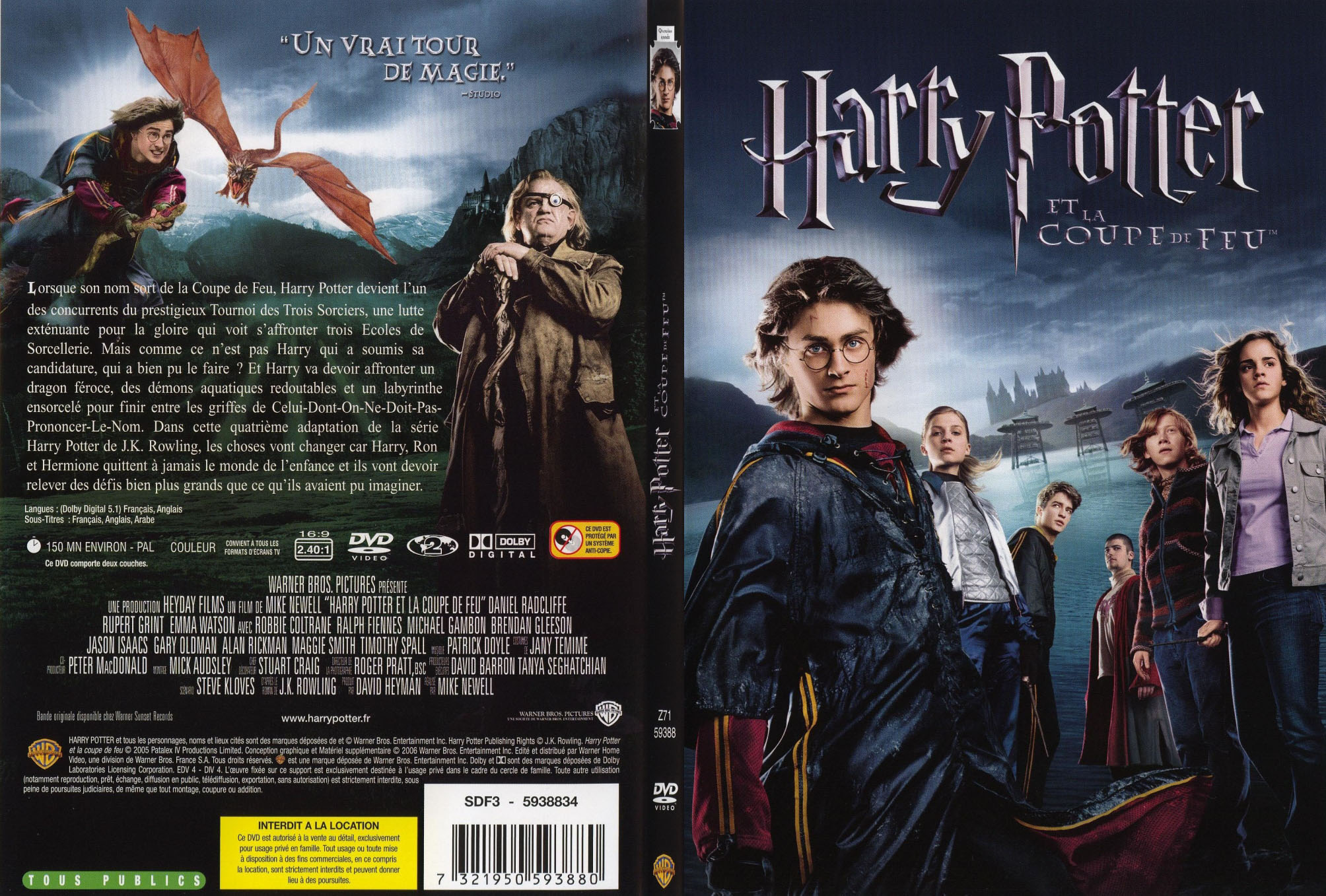 Jaquette DVD Harry Potter et la coupe de feu - SLIM