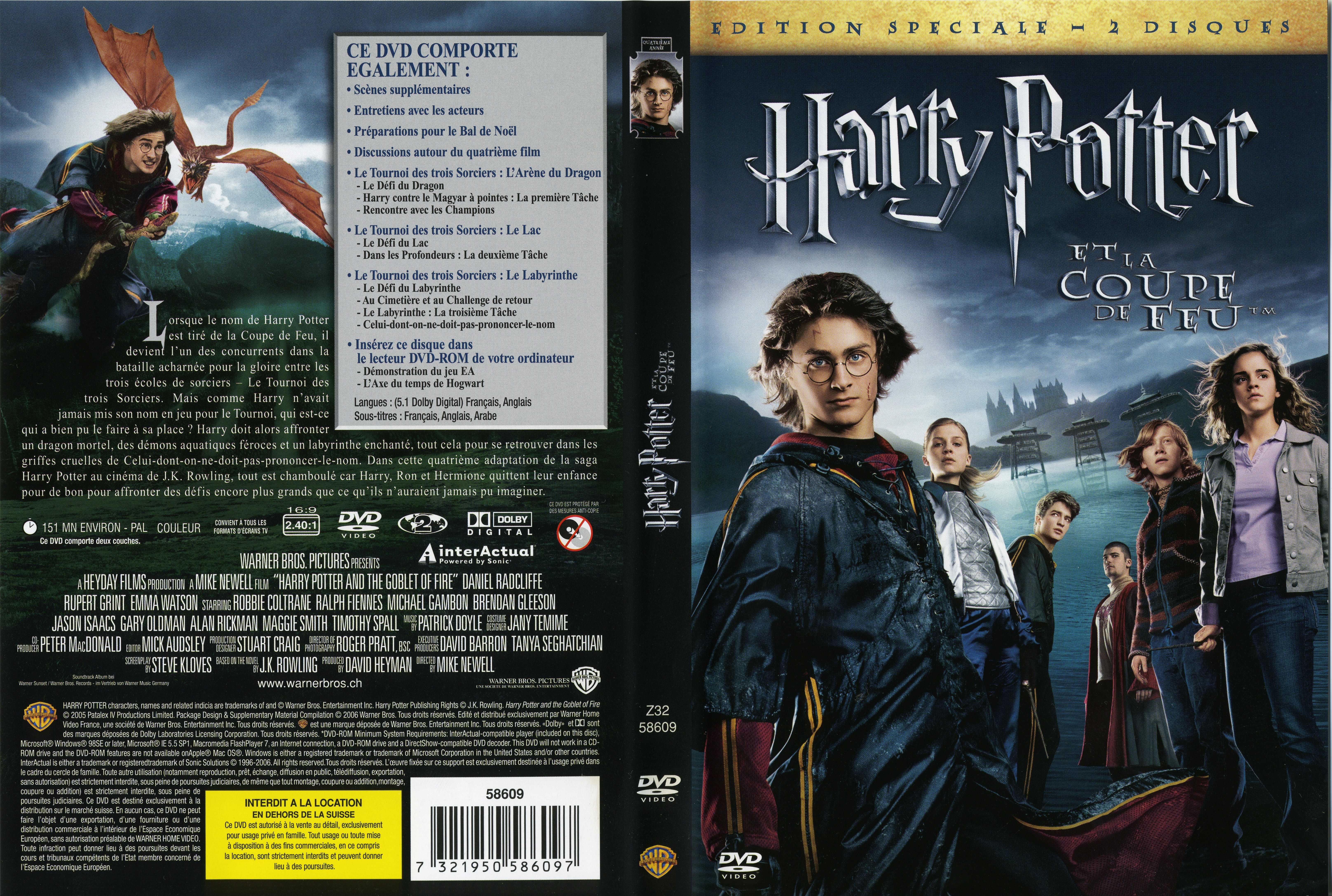 Jaquette DVD Harry Potter et la coupe de feu v2