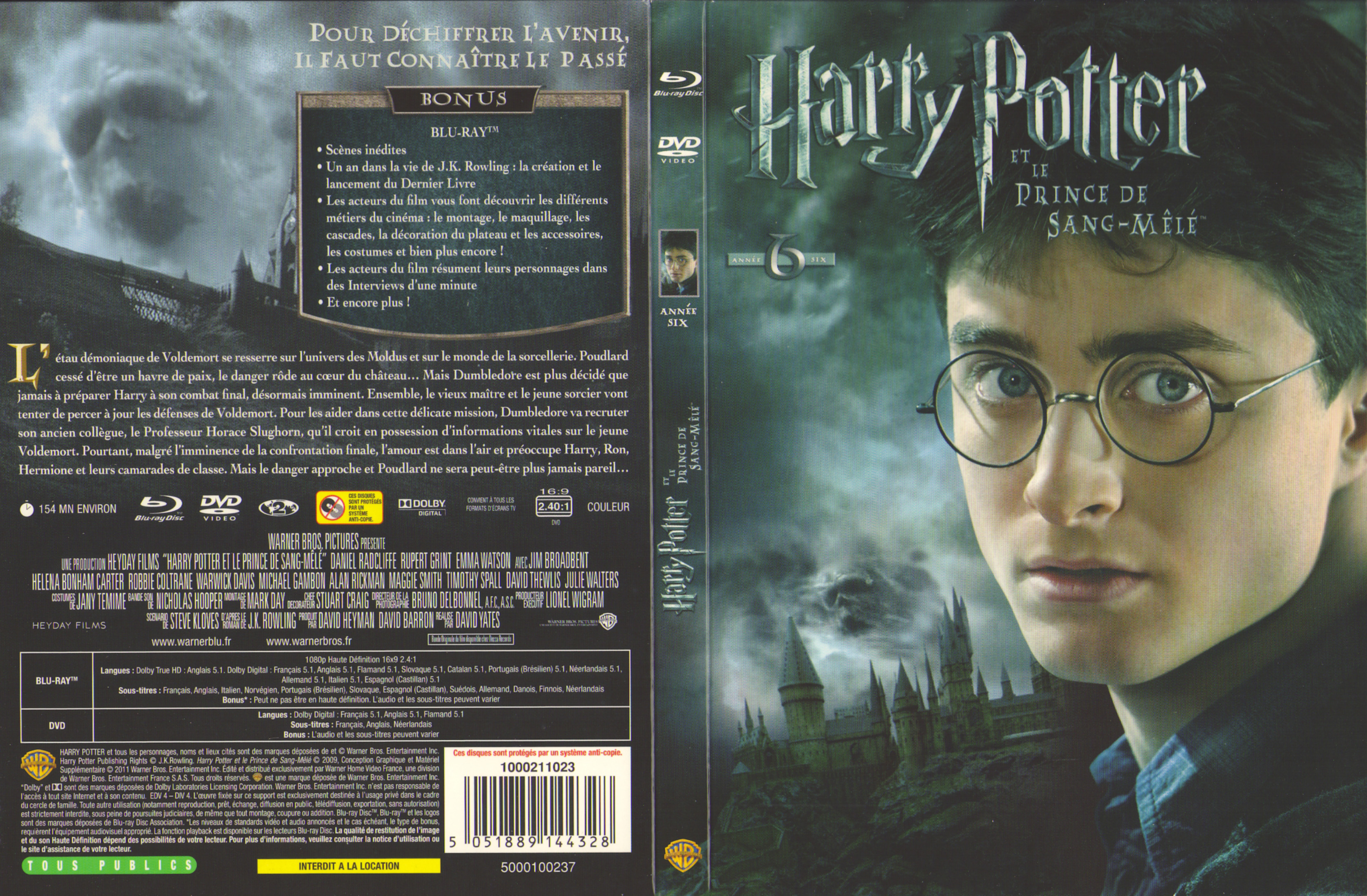 Jaquette DVD Harry Potter et le Prince de Sang-Ml (BLU-RAY)