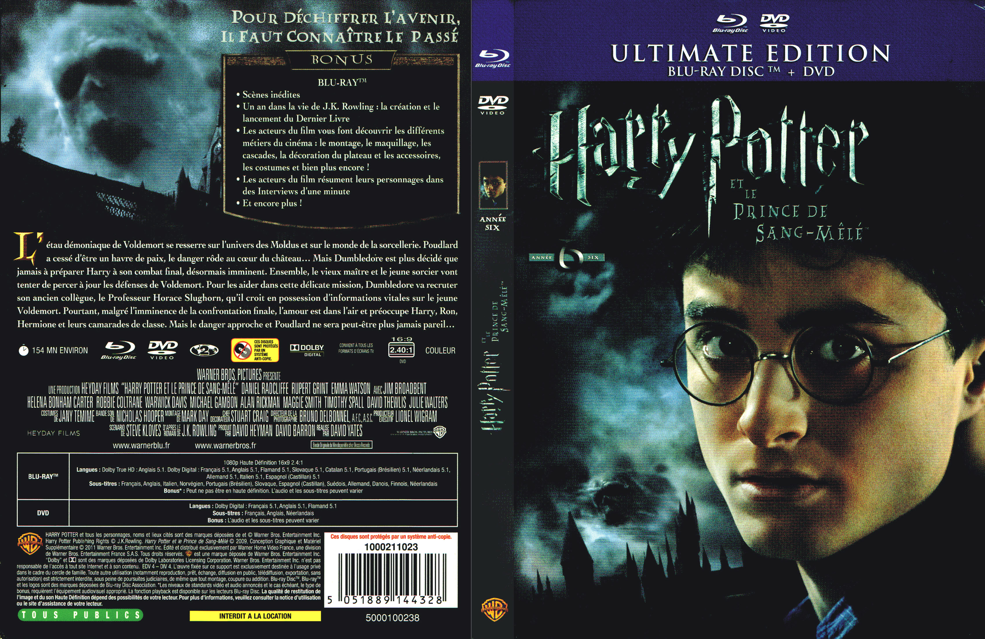 Jaquette DVD Harry Potter et le Prince de Sang-Ml (BLU-RAY) v3