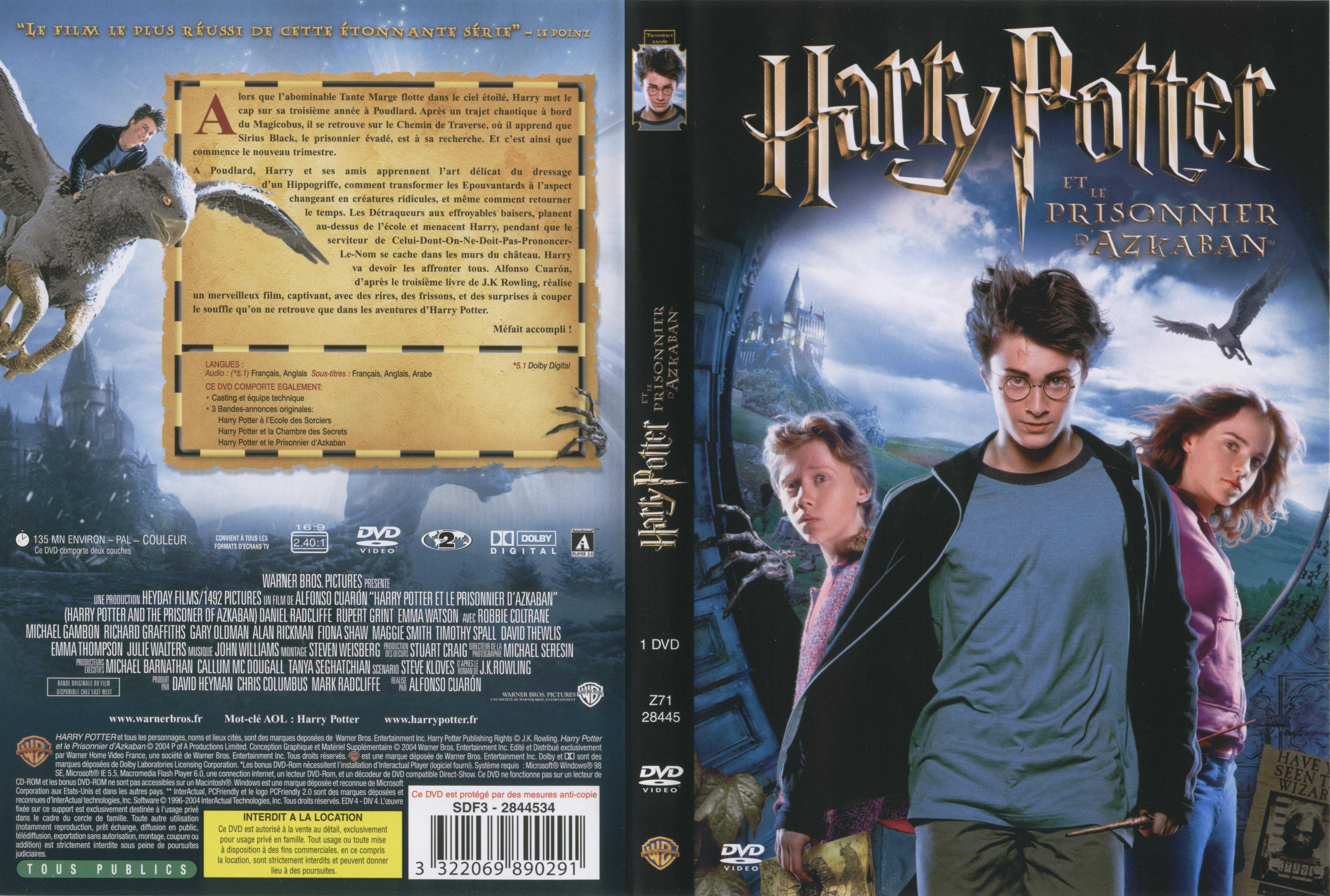 Jaquette DVD Harry Potter et le prisonnier d