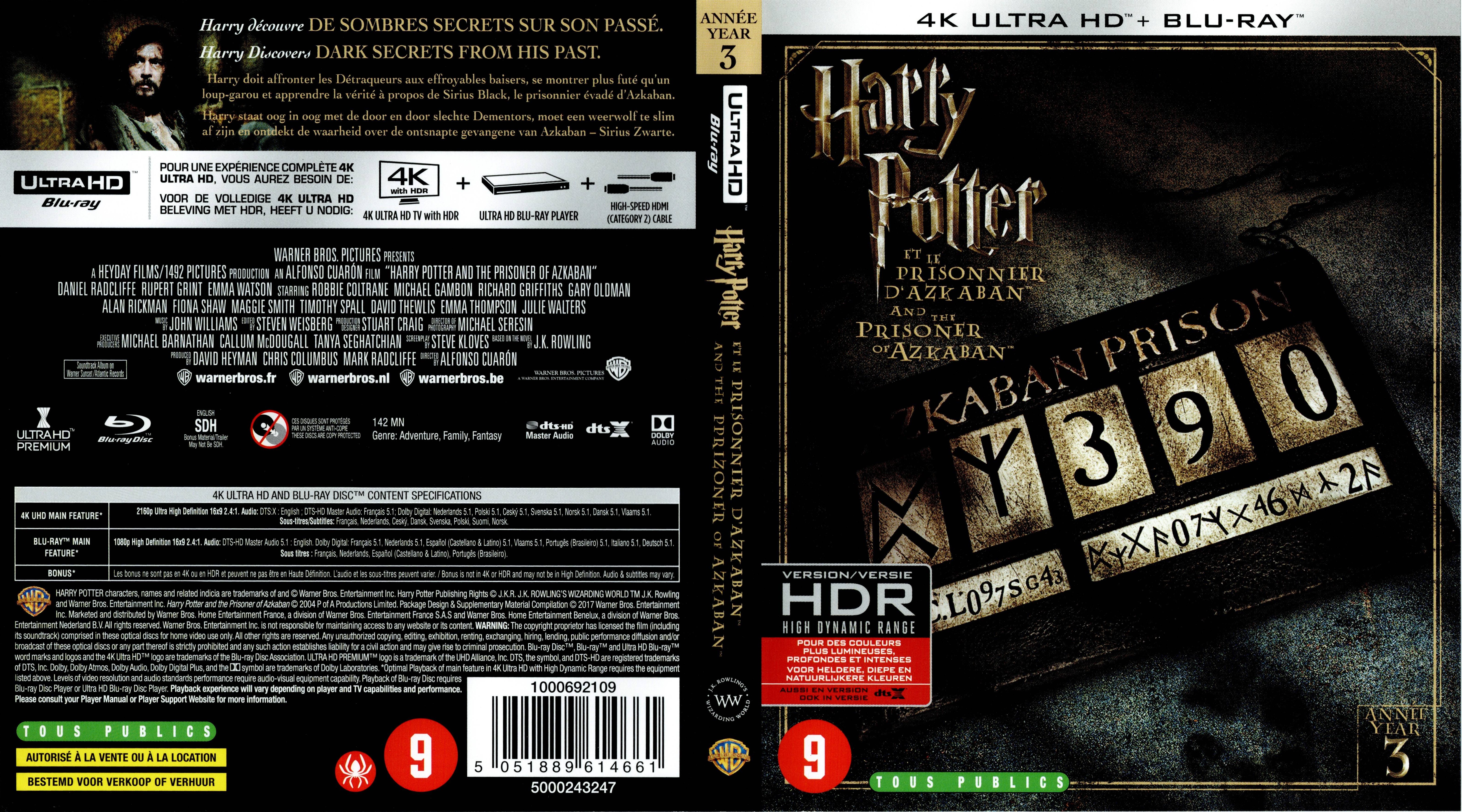 Jaquette DVD Harry Potter et le prisonnier d