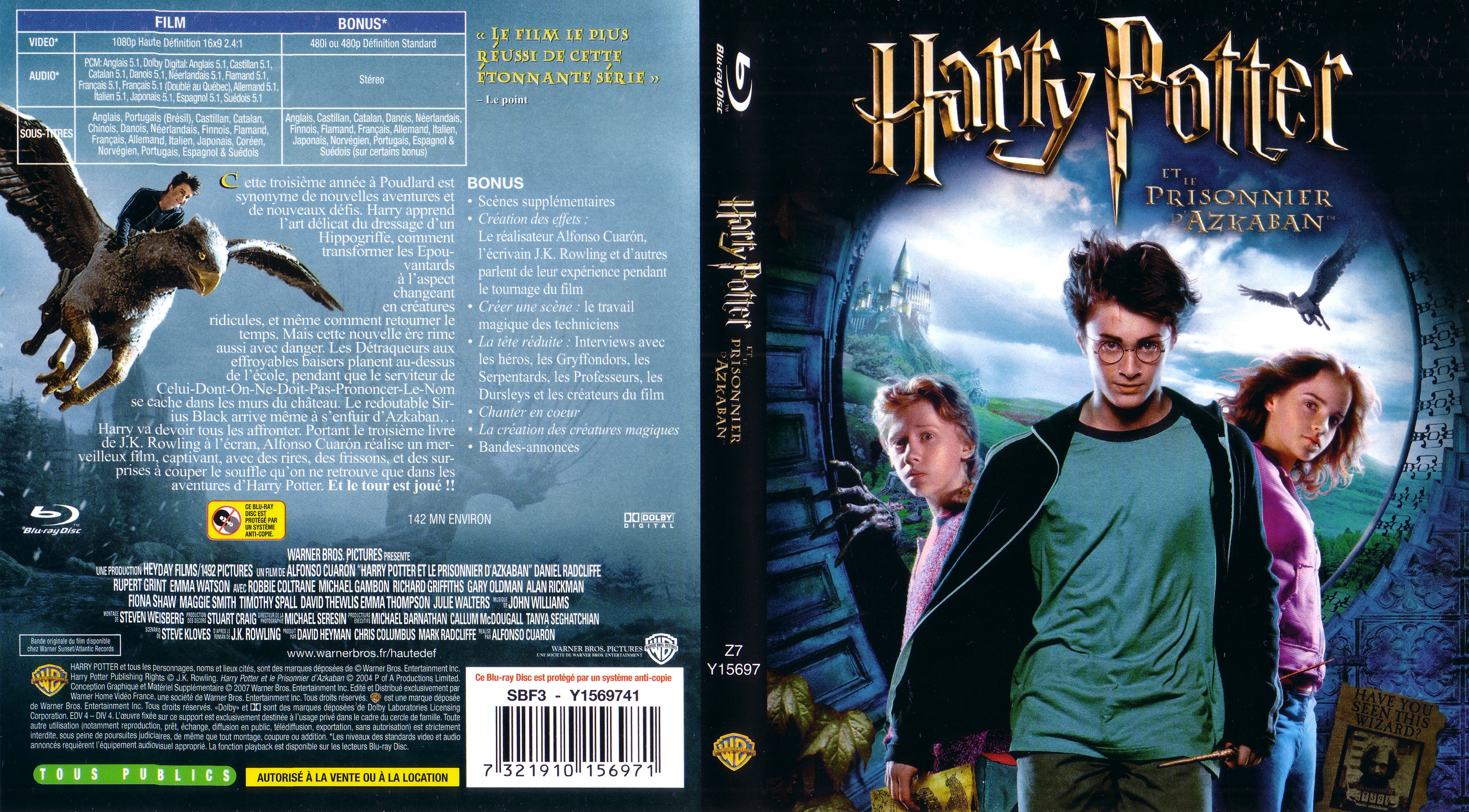 Jaquette DVD Harry Potter et le prisonnier d