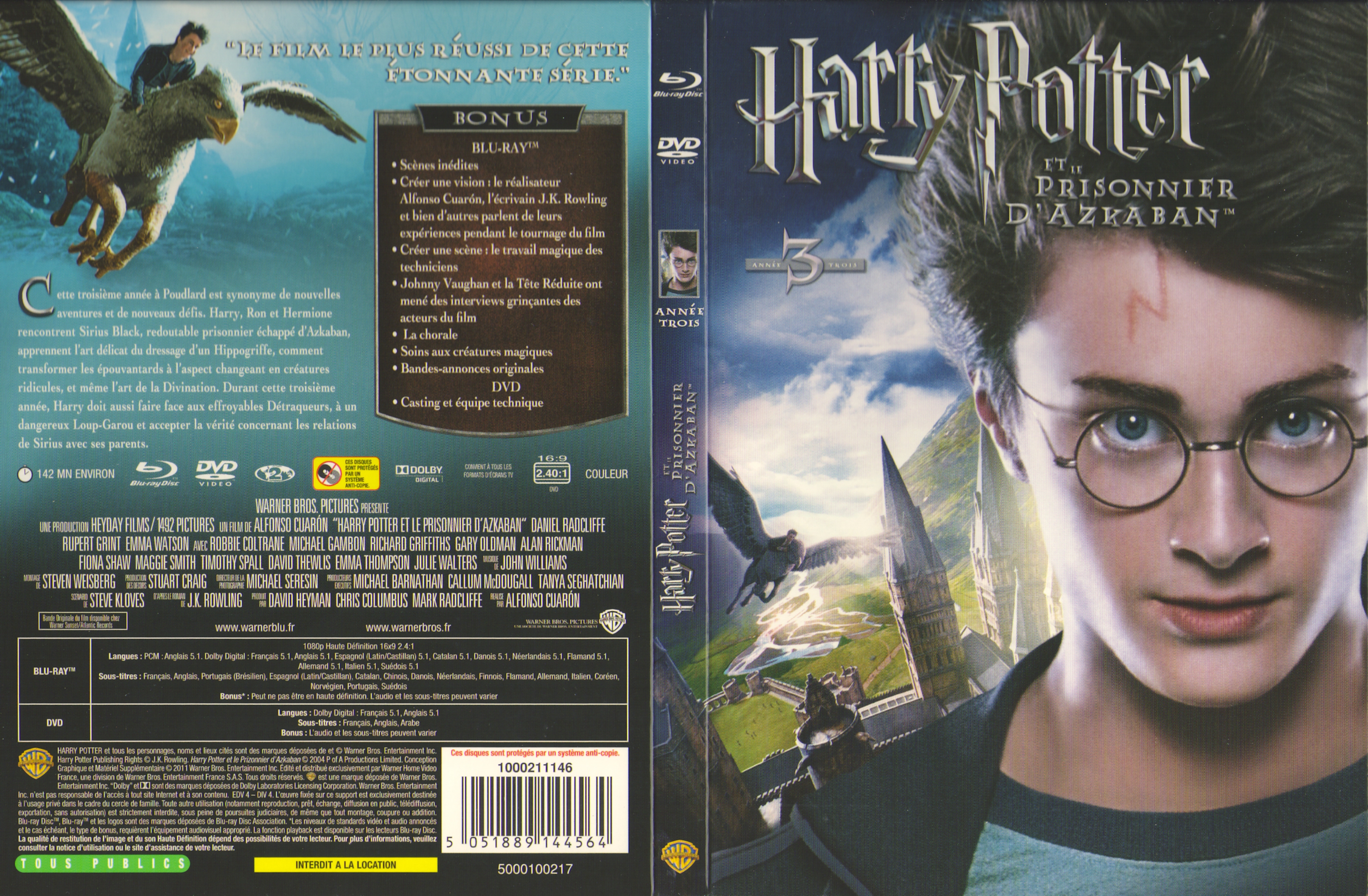 Jaquette DVD Harry Potter et le prisonnier d