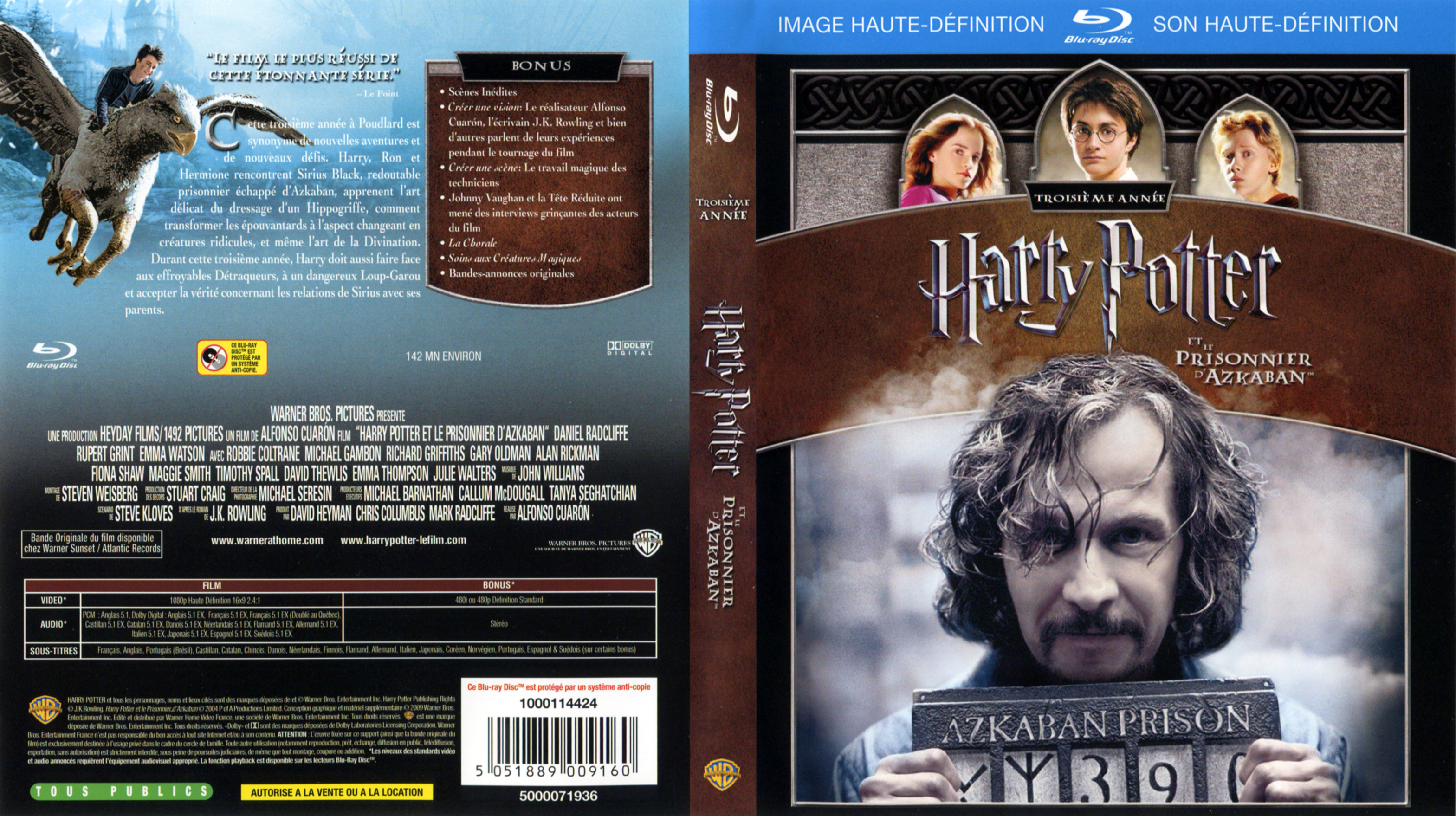 Jaquette DVD Harry Potter et le prisonnier d