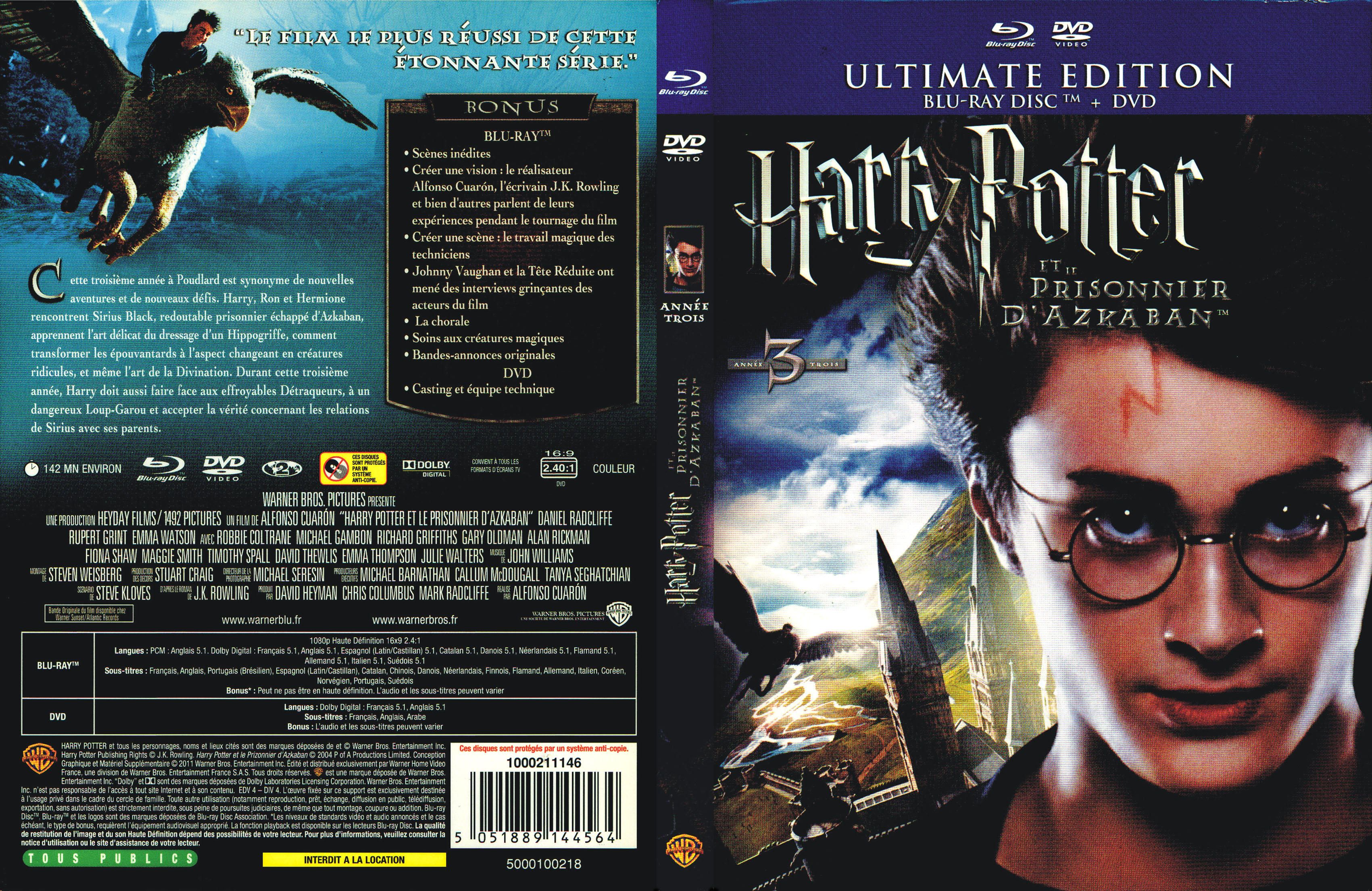 Jaquette DVD Harry Potter et le prisonnier d