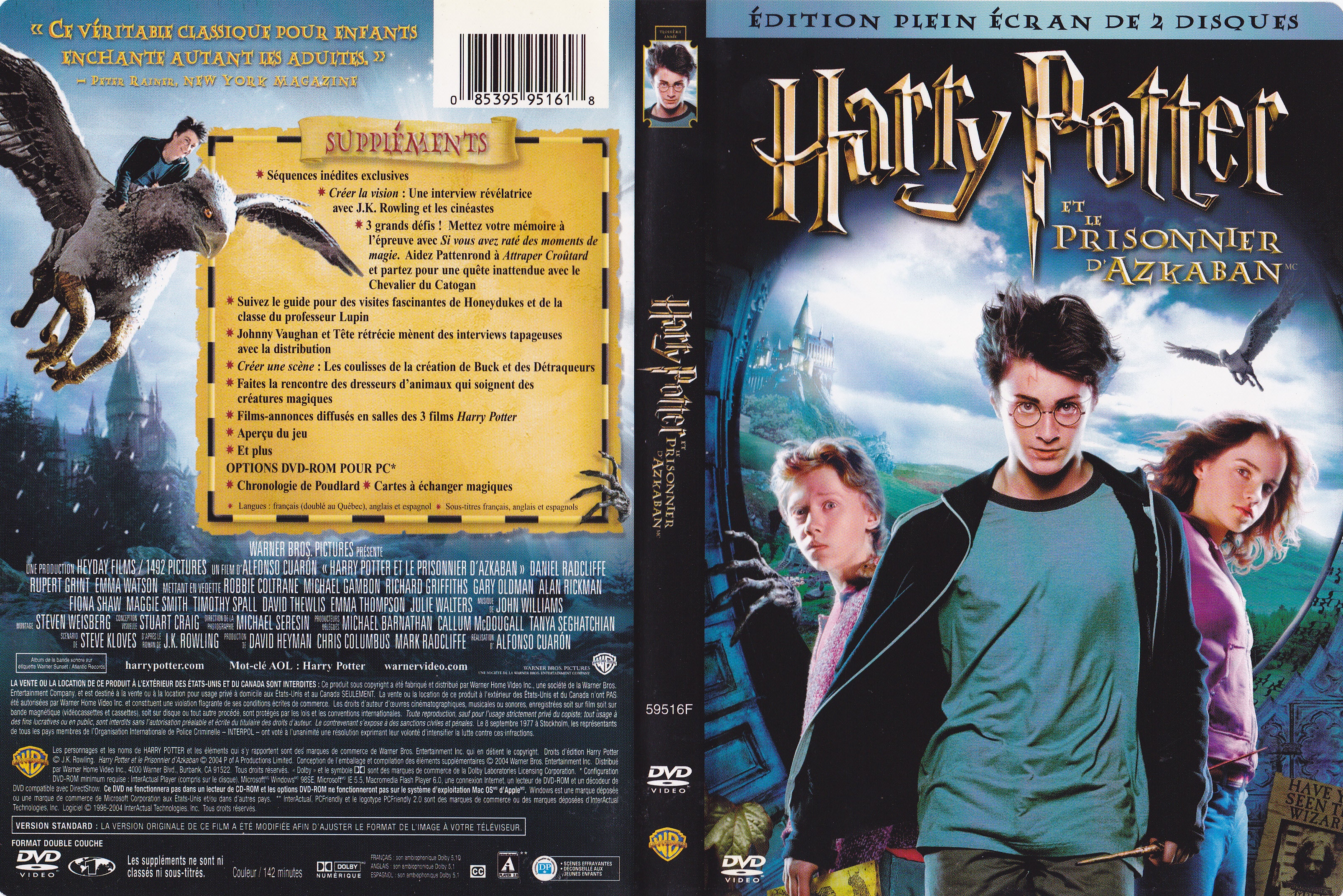 Jaquette DVD Harry Potter et le prisonnier d