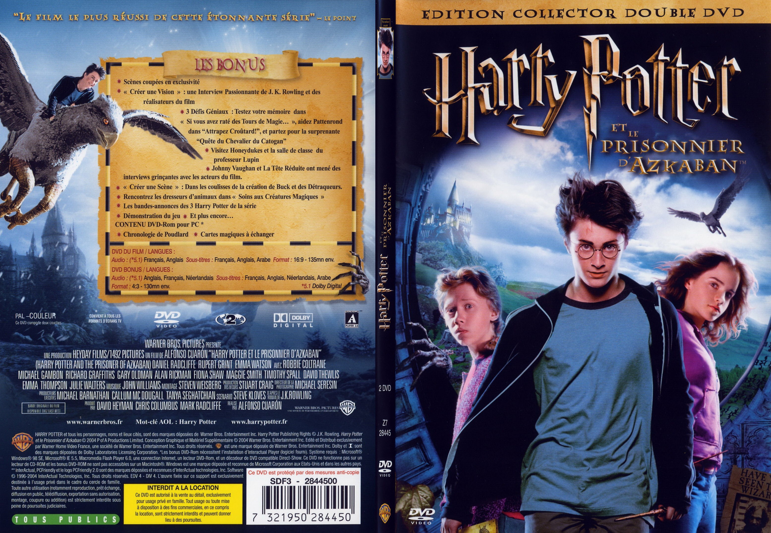 Jaquette DVD Harry Potter et le prisonnier d