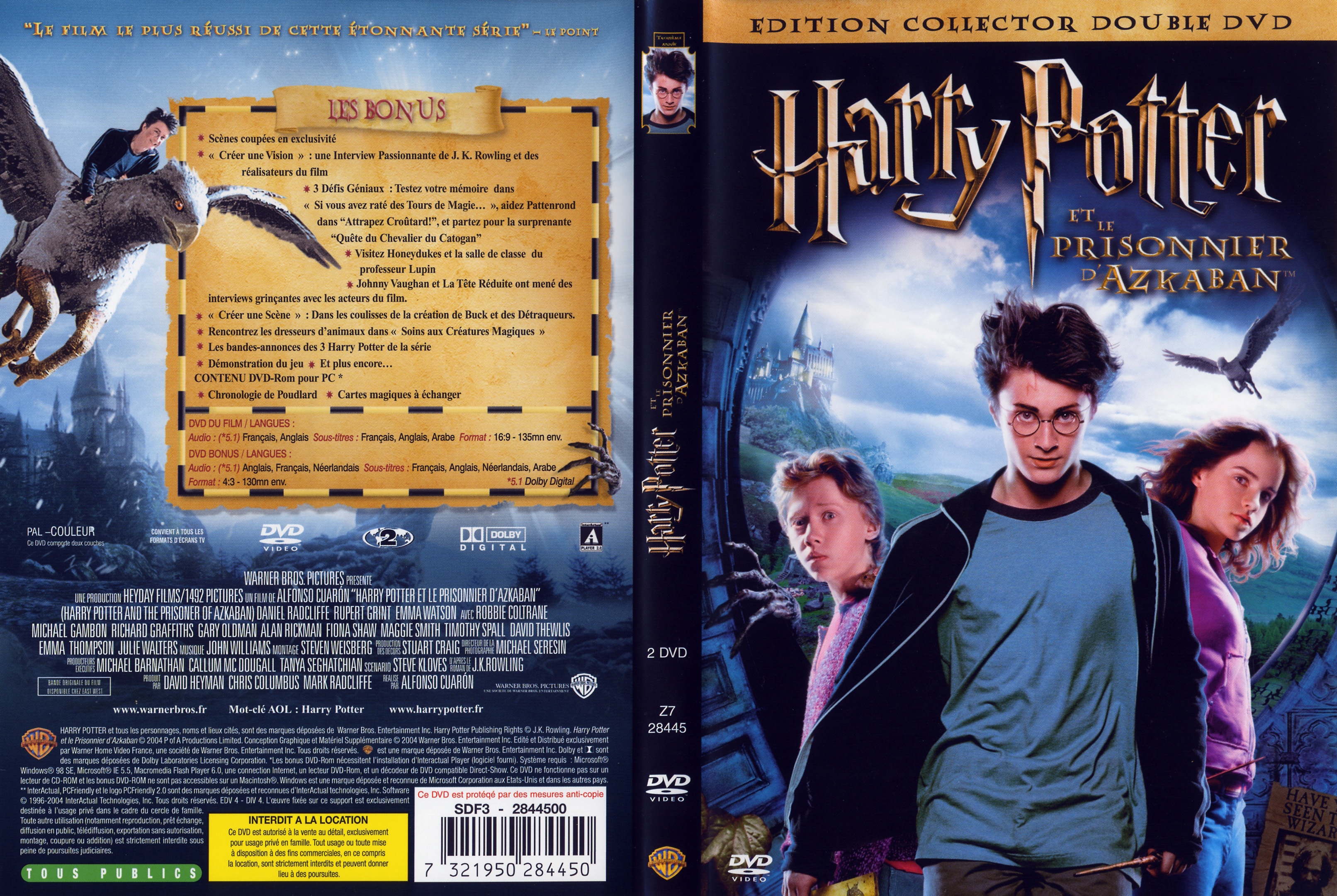 Jaquette DVD Harry Potter et le prisonnier d