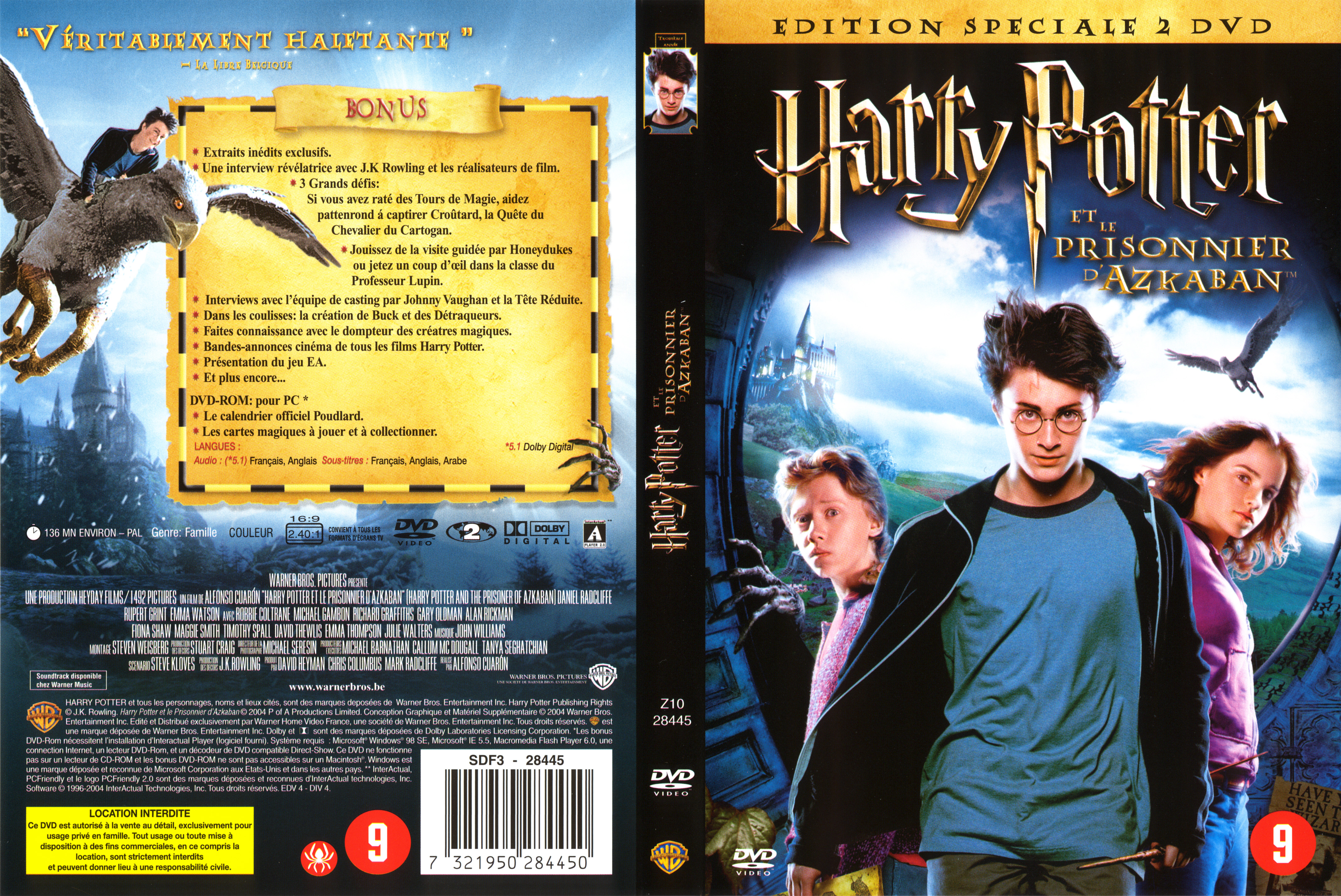 Jaquette DVD Harry Potter et le prisonnier d