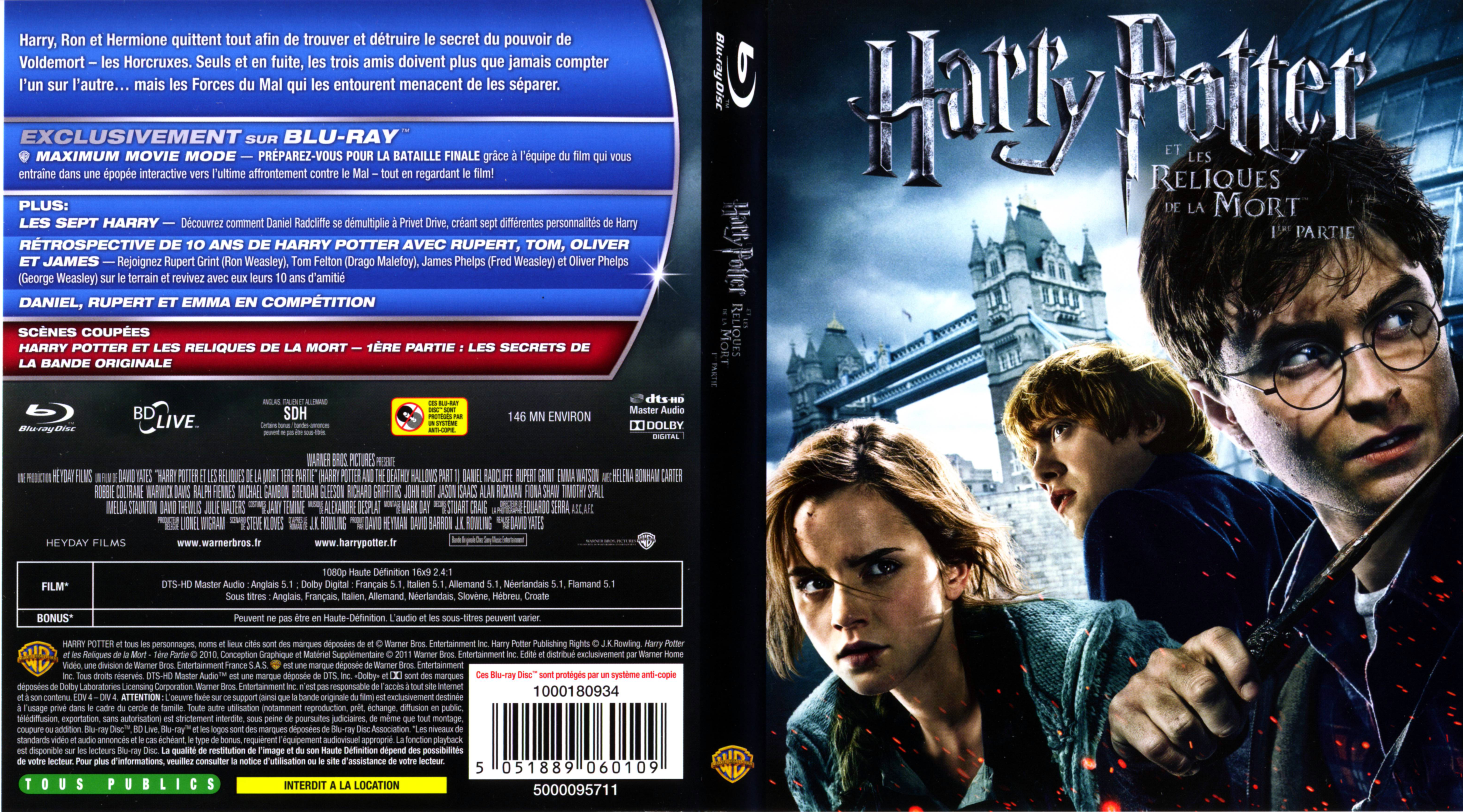 Jaquette DVD Harry Potter et les reliques de la mort - 1re partie (BLU-RAY) v2