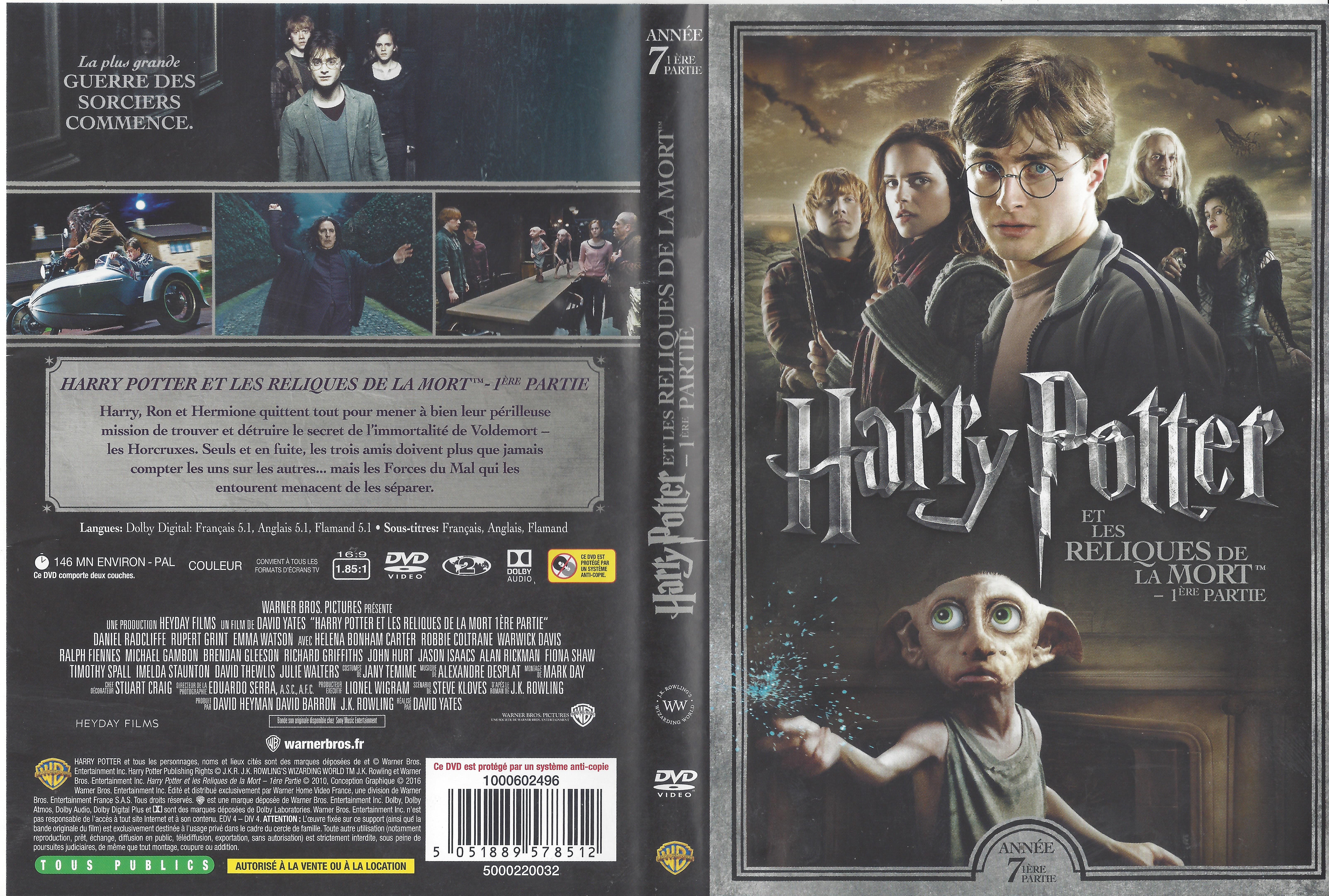 Jaquette DVD Harry Potter et les reliques de la mort - 1re partie v4