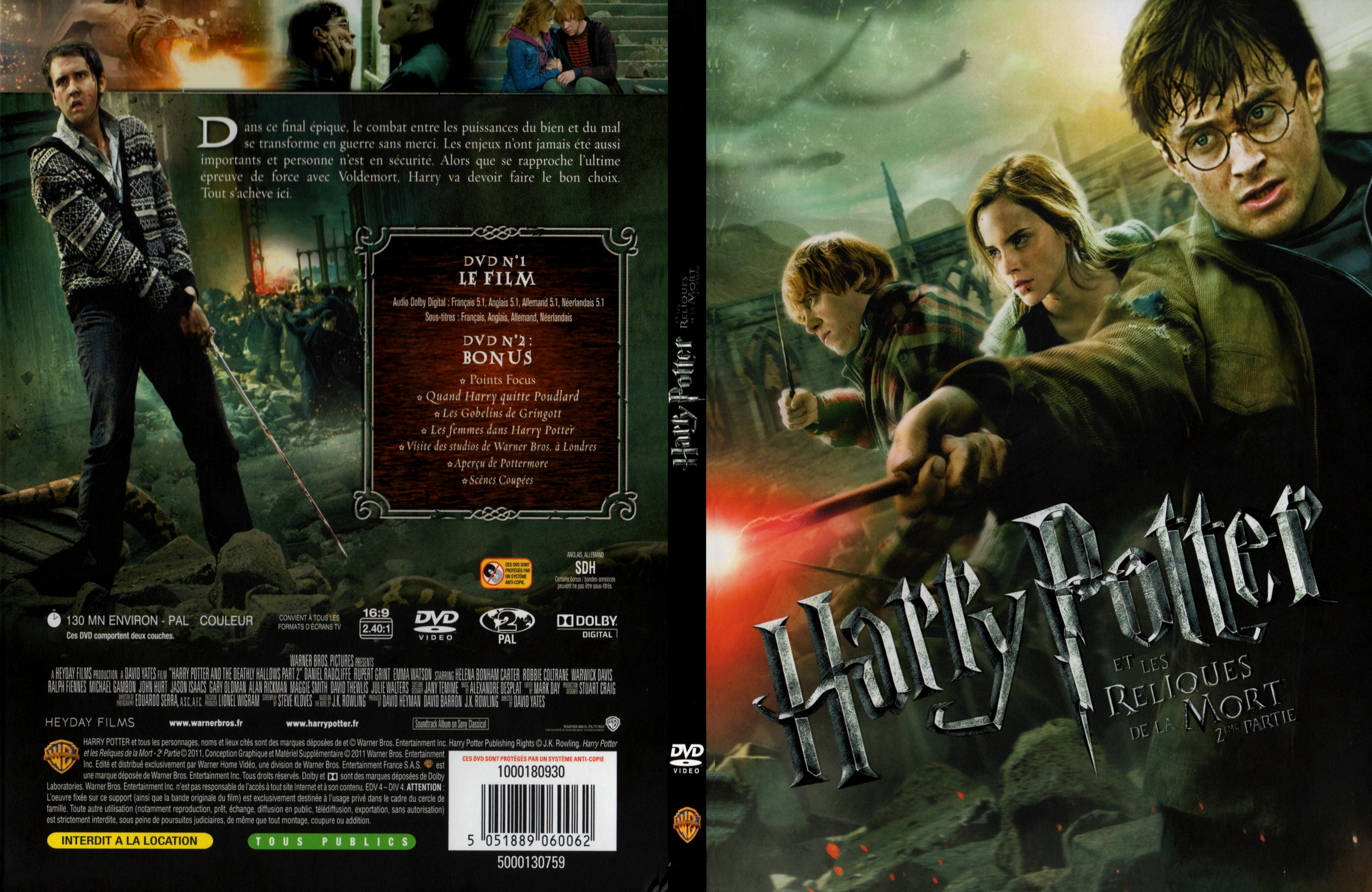 Jaquette DVD Harry Potter et les reliques de la mort - 2me partie - SLIM