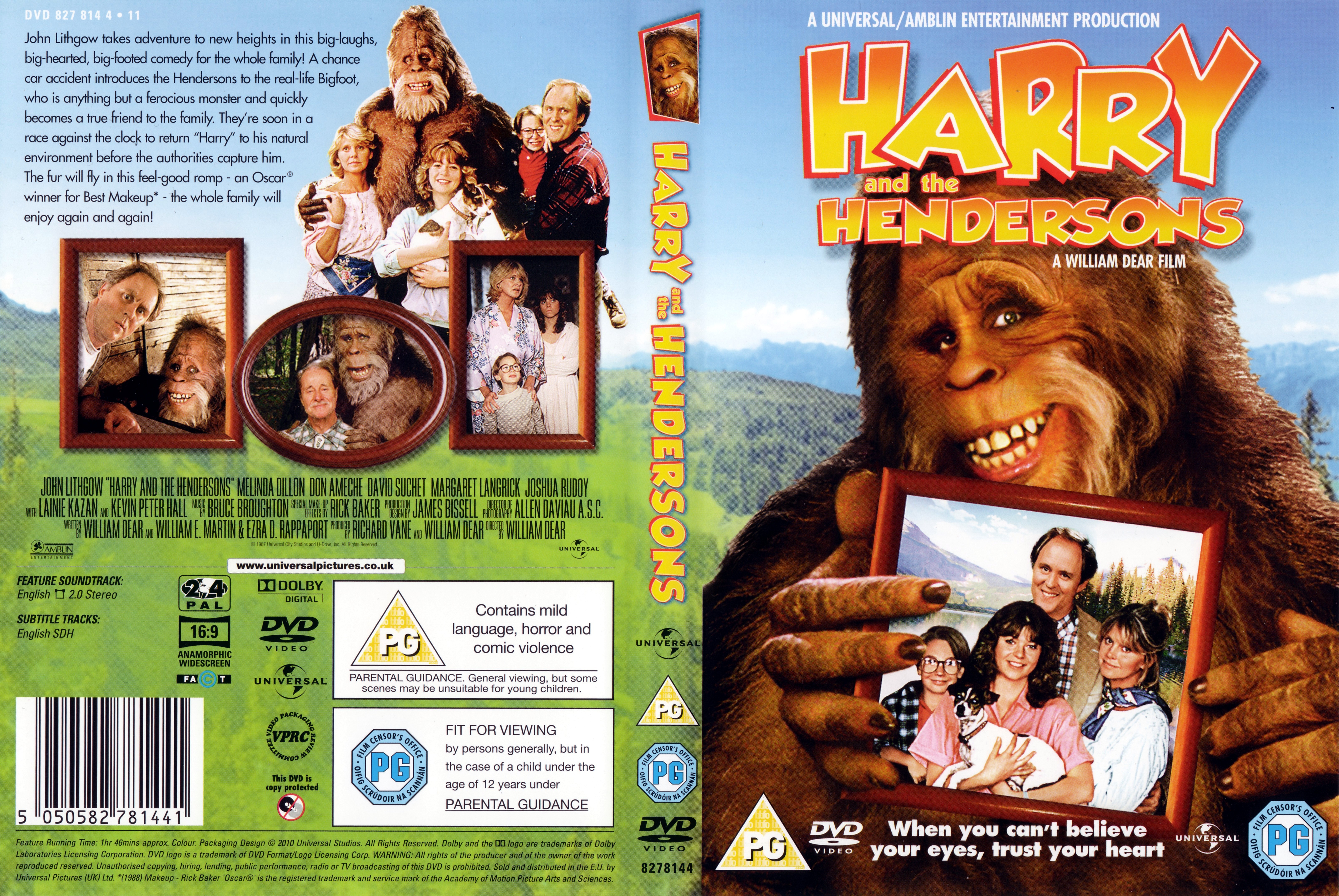Jaquette DVD Harry and the hendersons Zone 1