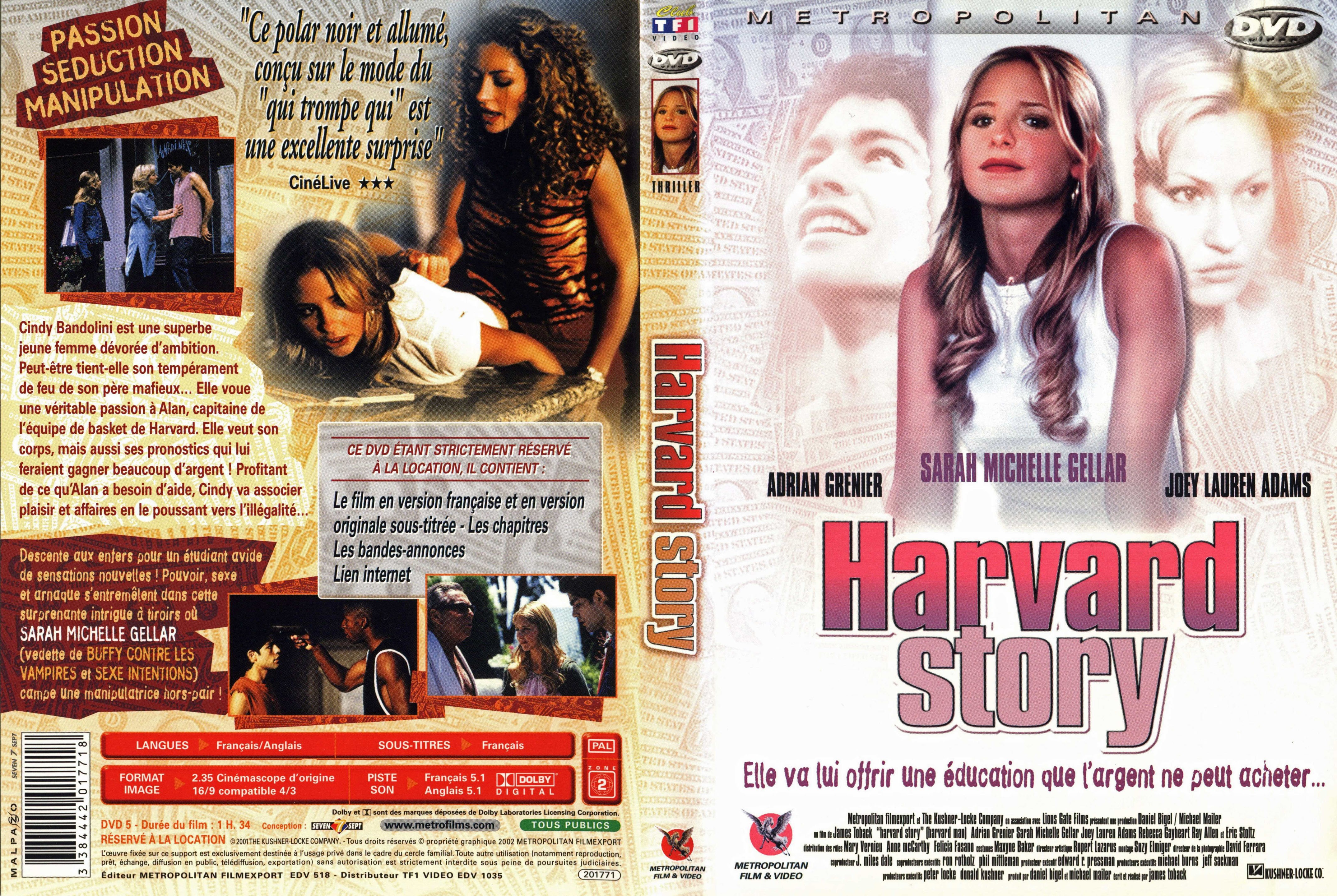 Jaquette DVD Harvard story