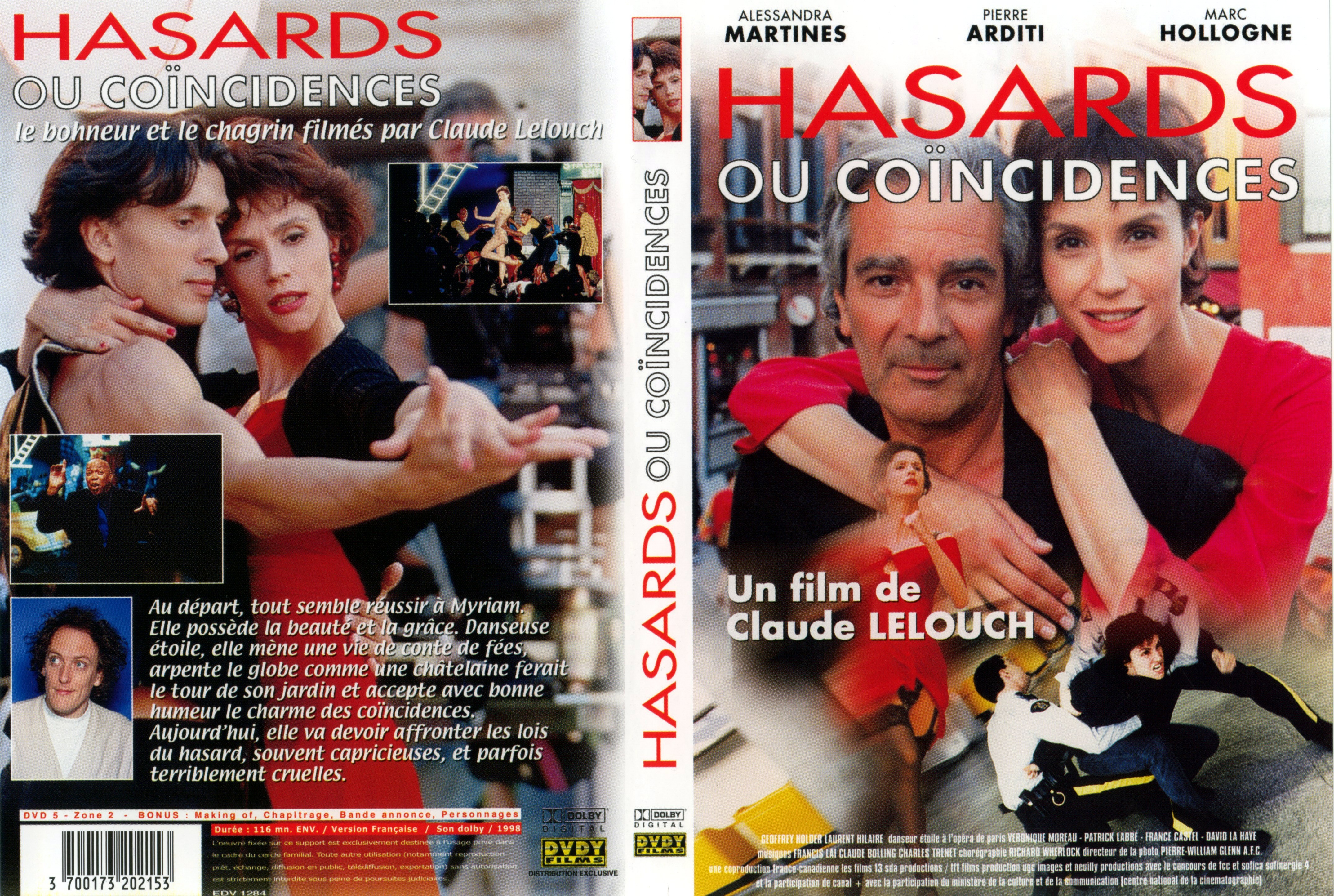 Jaquette DVD Hasards ou coincidences