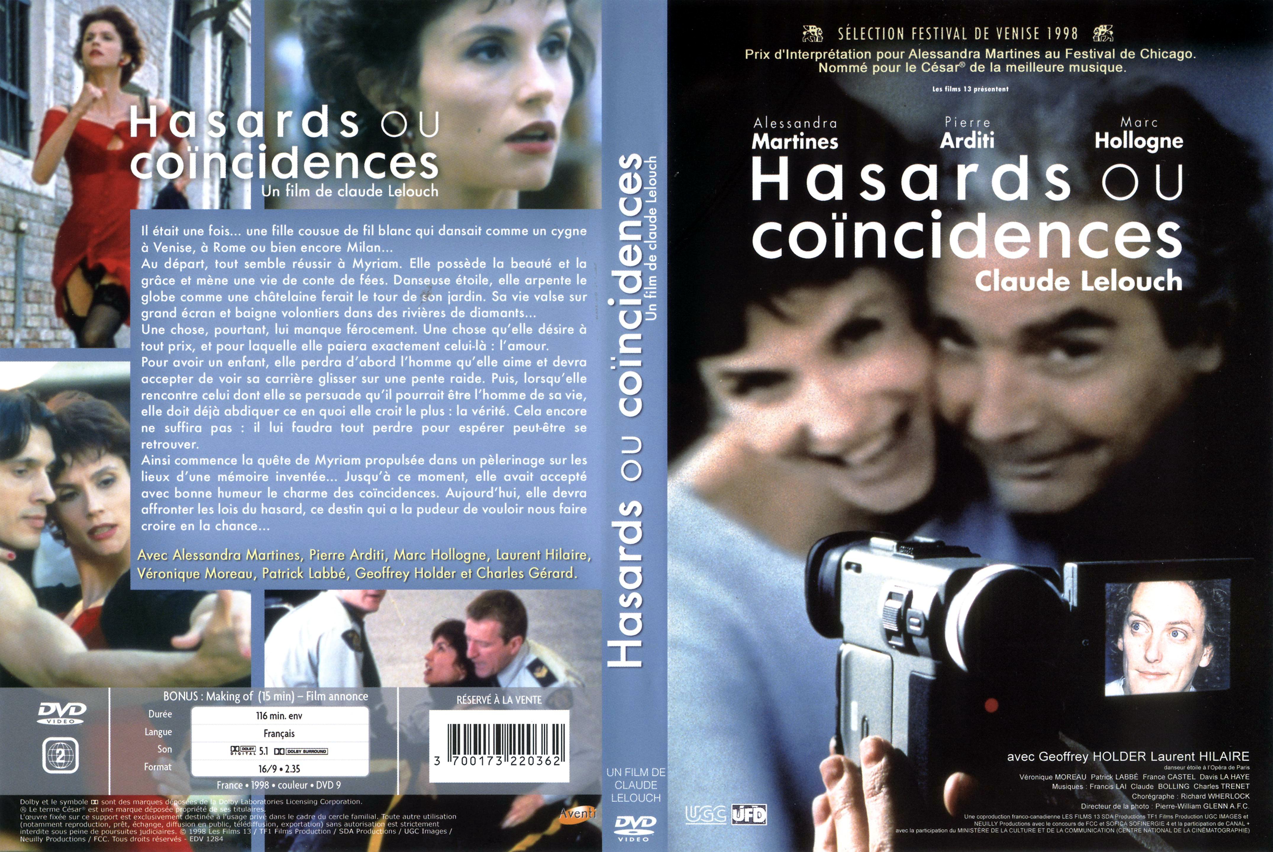 Jaquette DVD Hasards ou coincidences v2