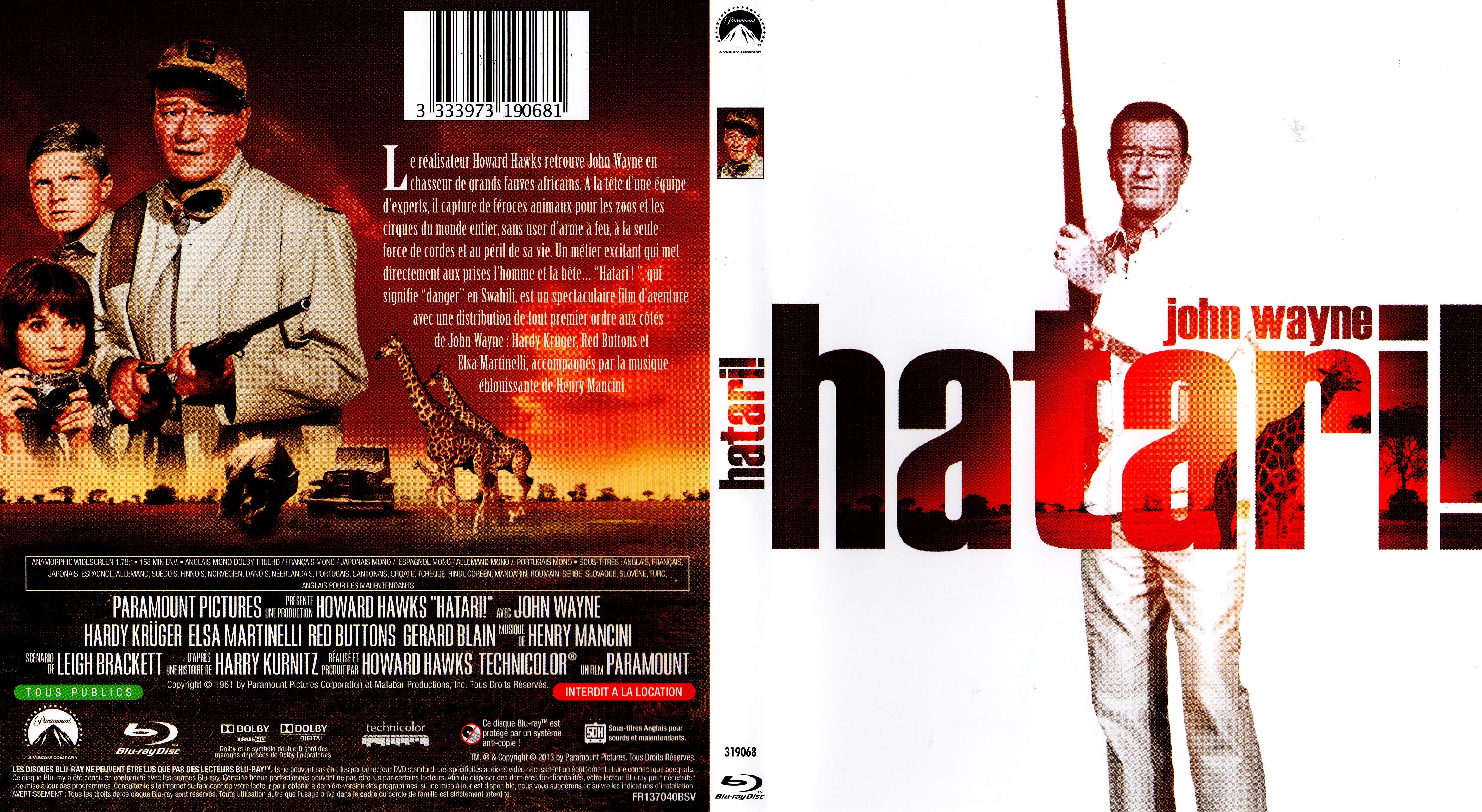 Jaquette DVD Hatari (BLU-RAY)