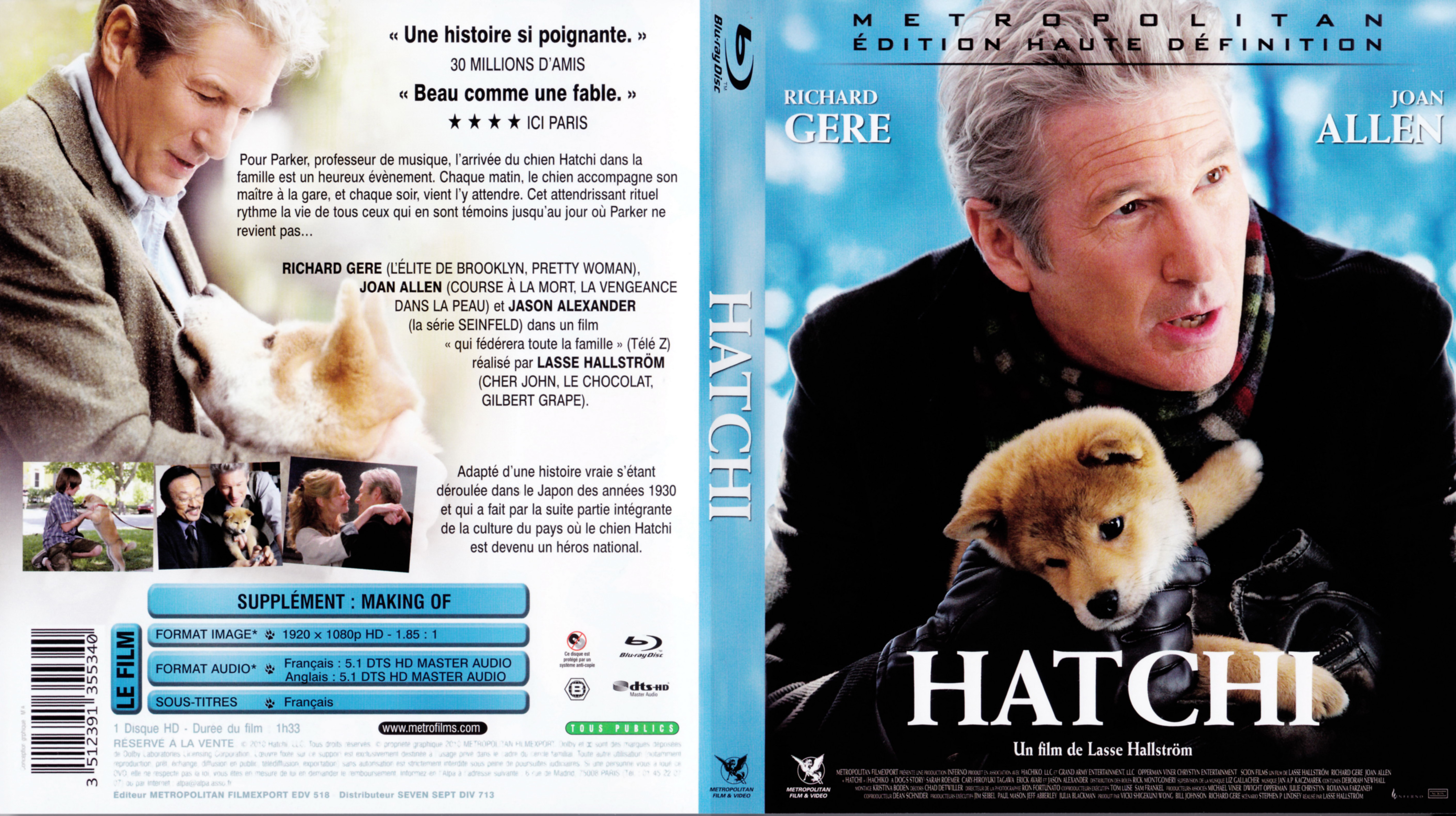Jaquette DVD Hatchi (BLU-RAY)