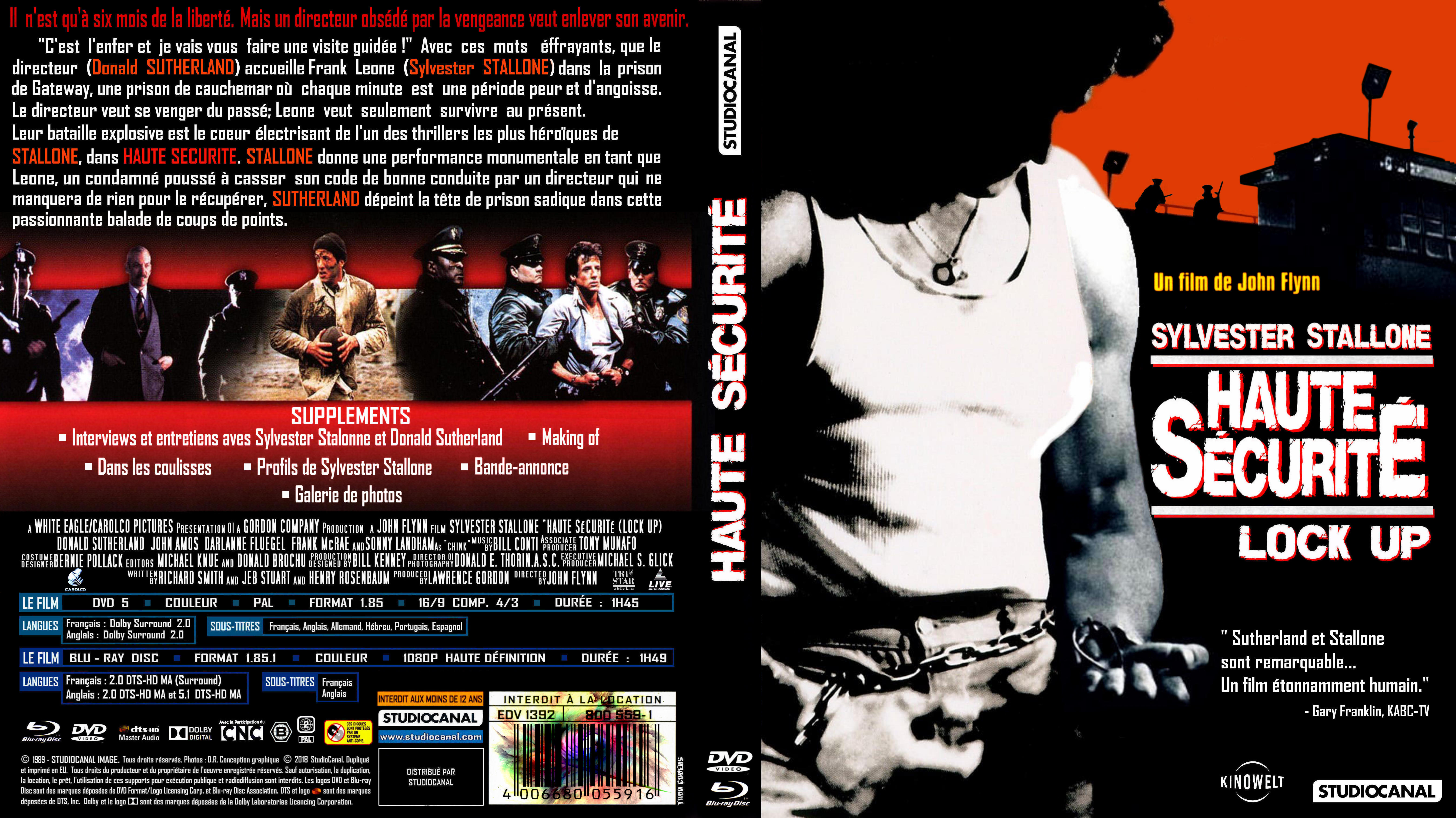 Jaquette DVD Haute securite custom (BLU-RAY) 