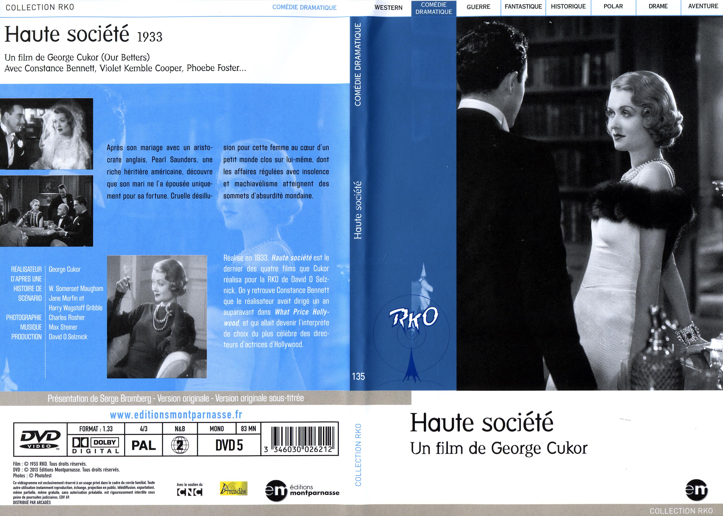 Jaquette DVD Haute socit (1933)