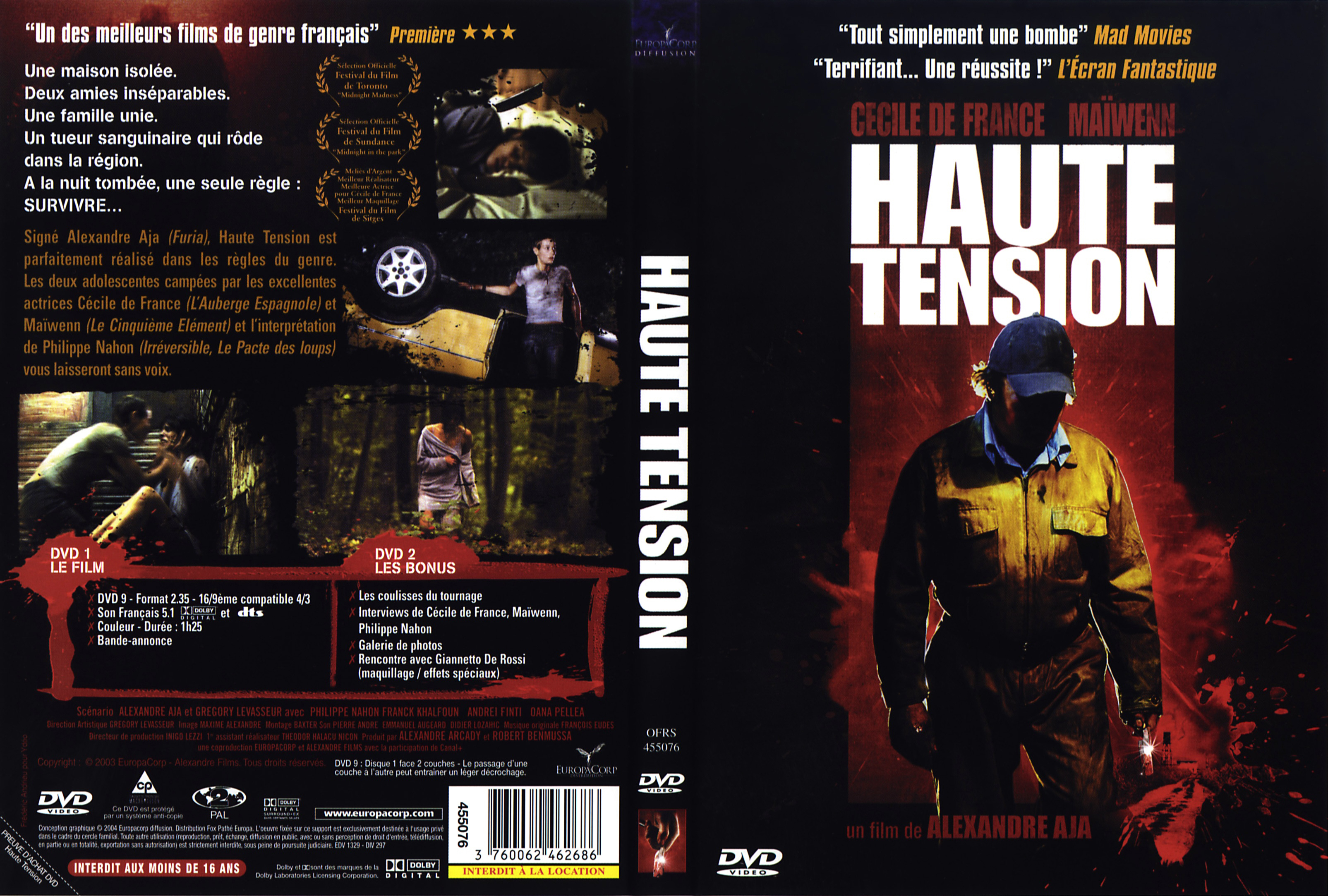Jaquette DVD Haute tension v2