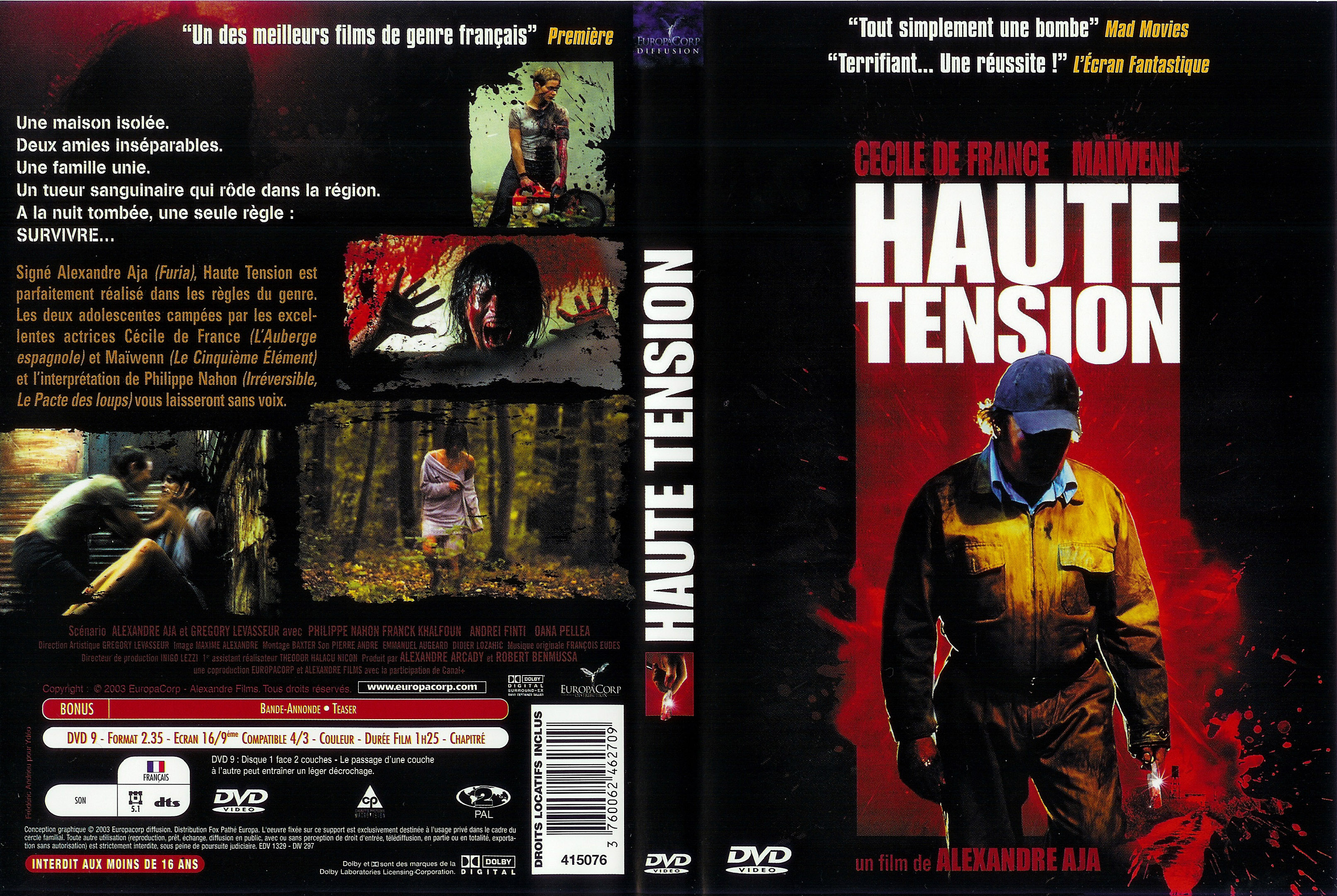 Jaquette DVD Haute tension v3