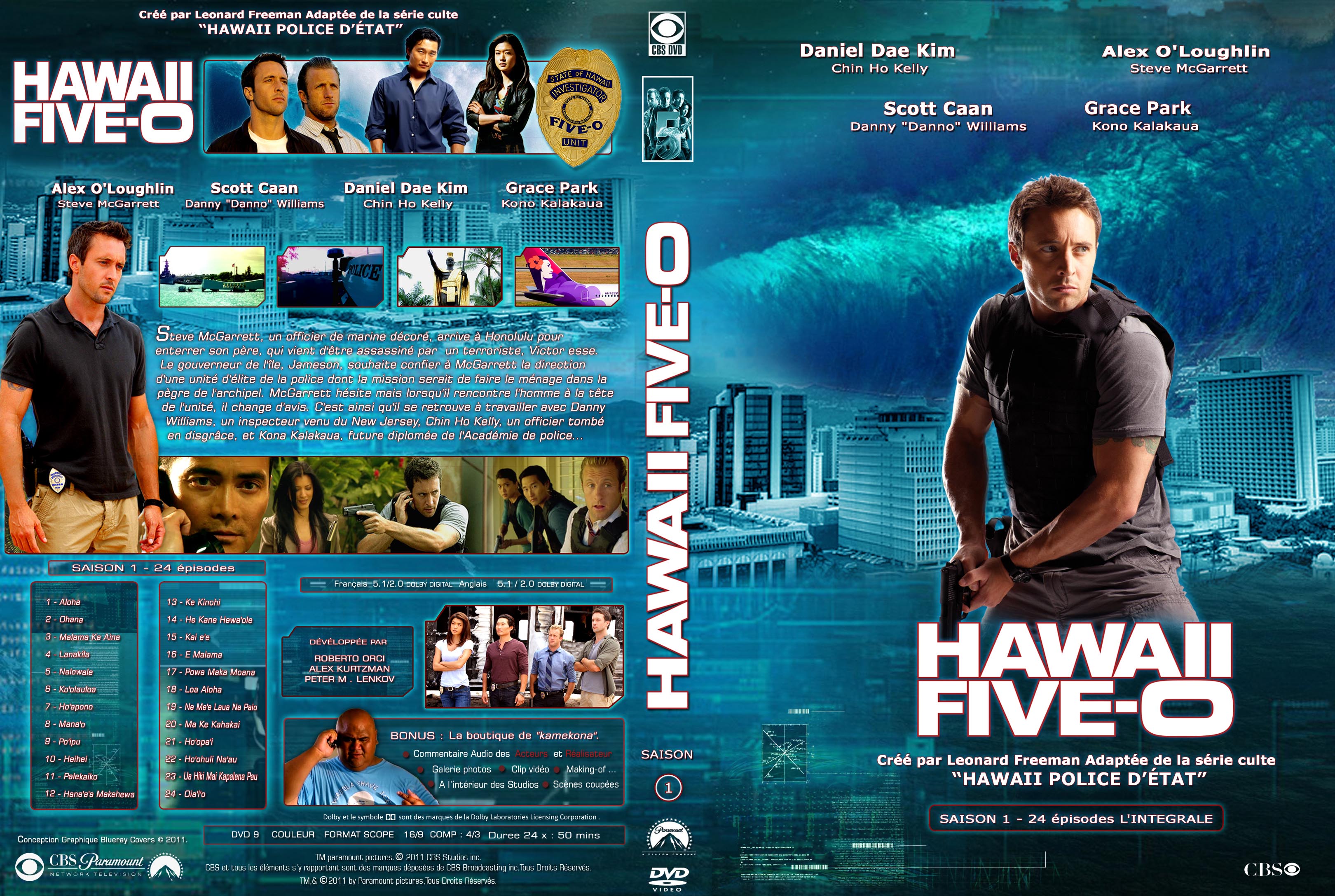 Jaquette DVD Hawaii Five-O Saison 1 custom