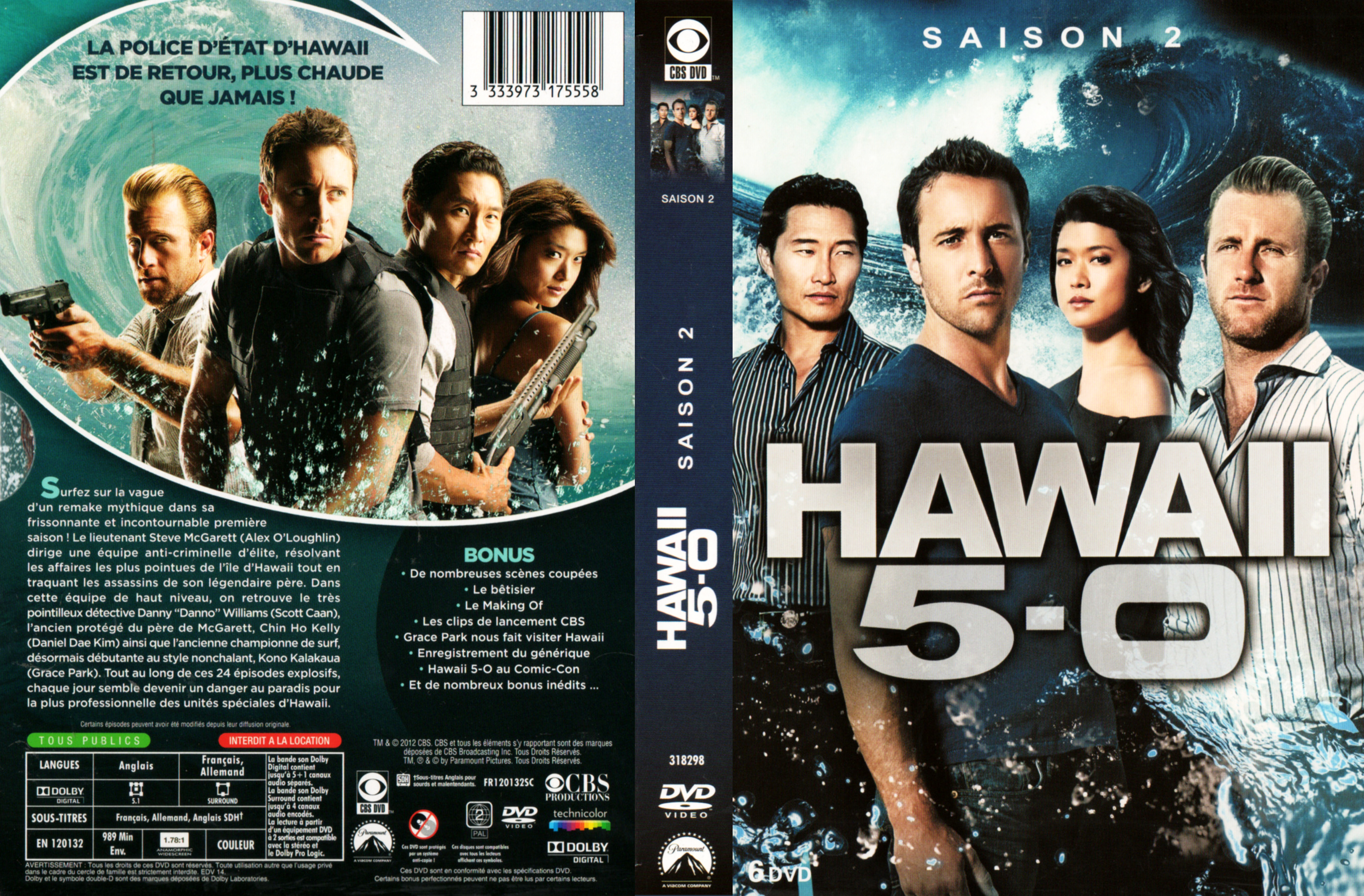 Jaquette DVD Hawaii Five-O Saison 2 COFFRET