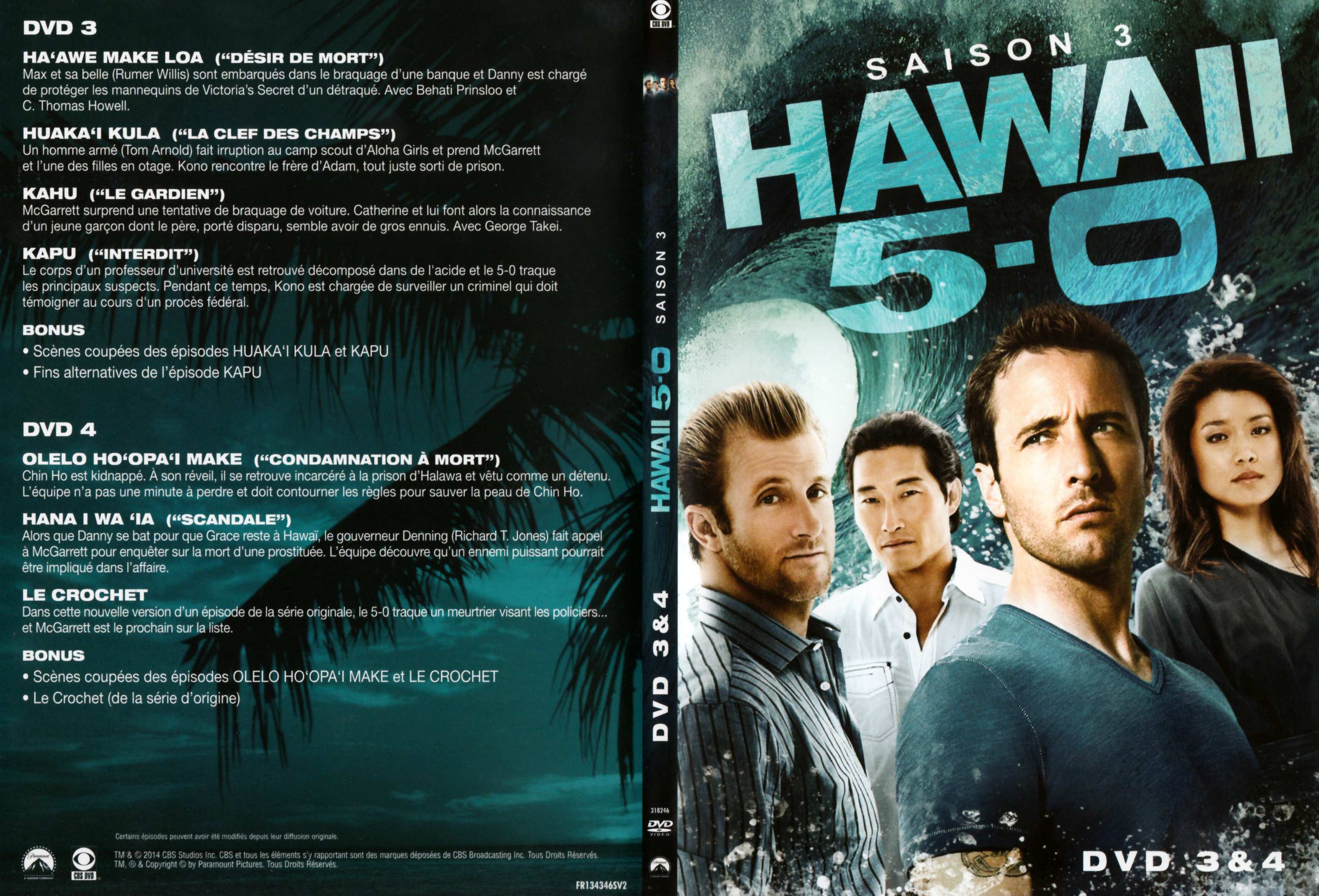 Jaquette DVD Hawaii Five-O Saison 3 DVD 2