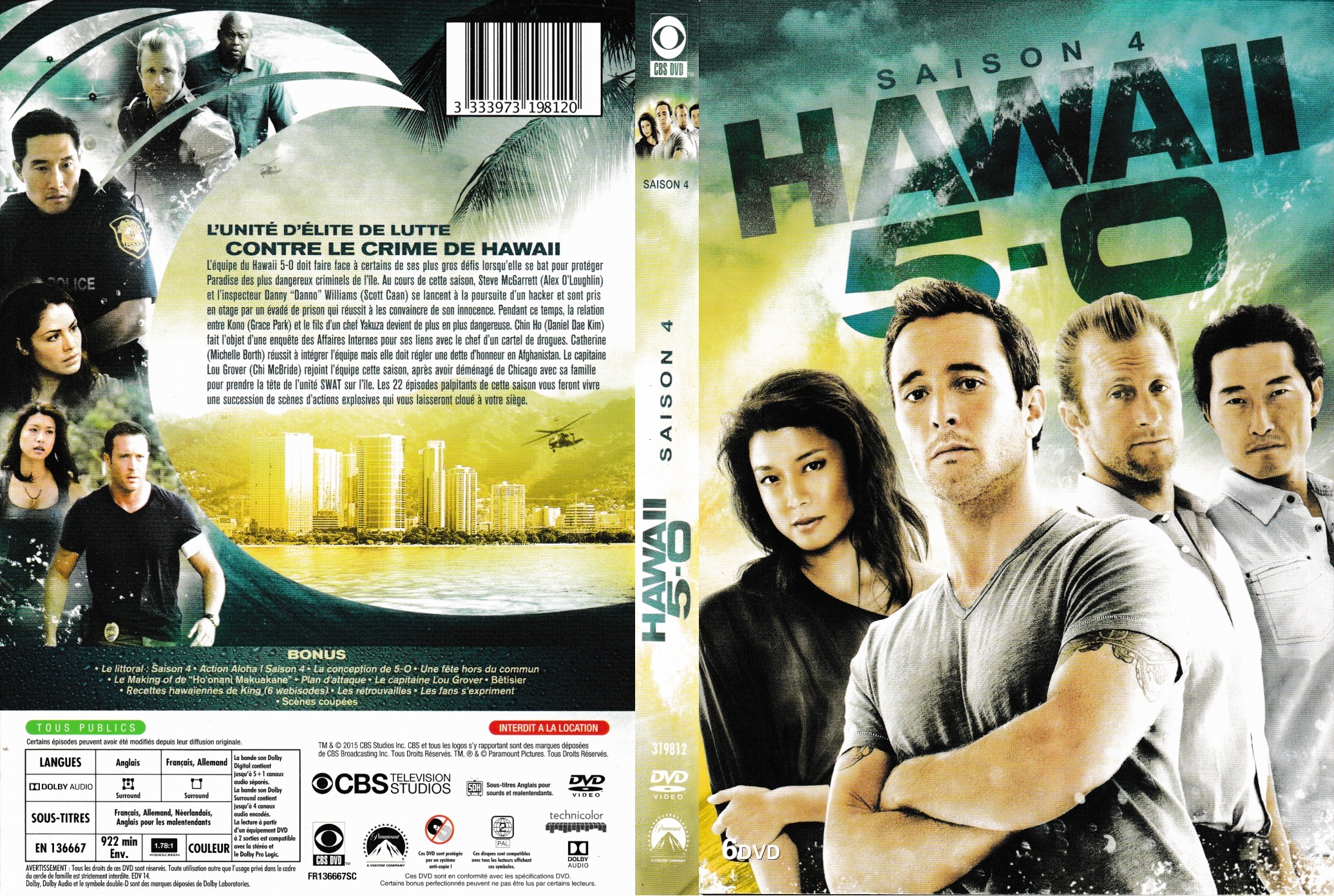 Jaquette DVD Hawaii Five-O Saison 4